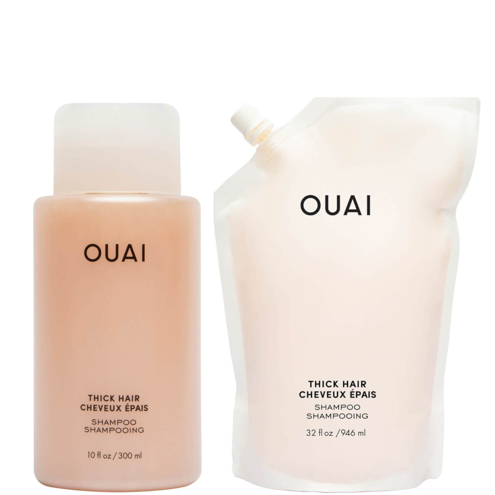 OUAI Thick Shampoo and Refill Bundle
