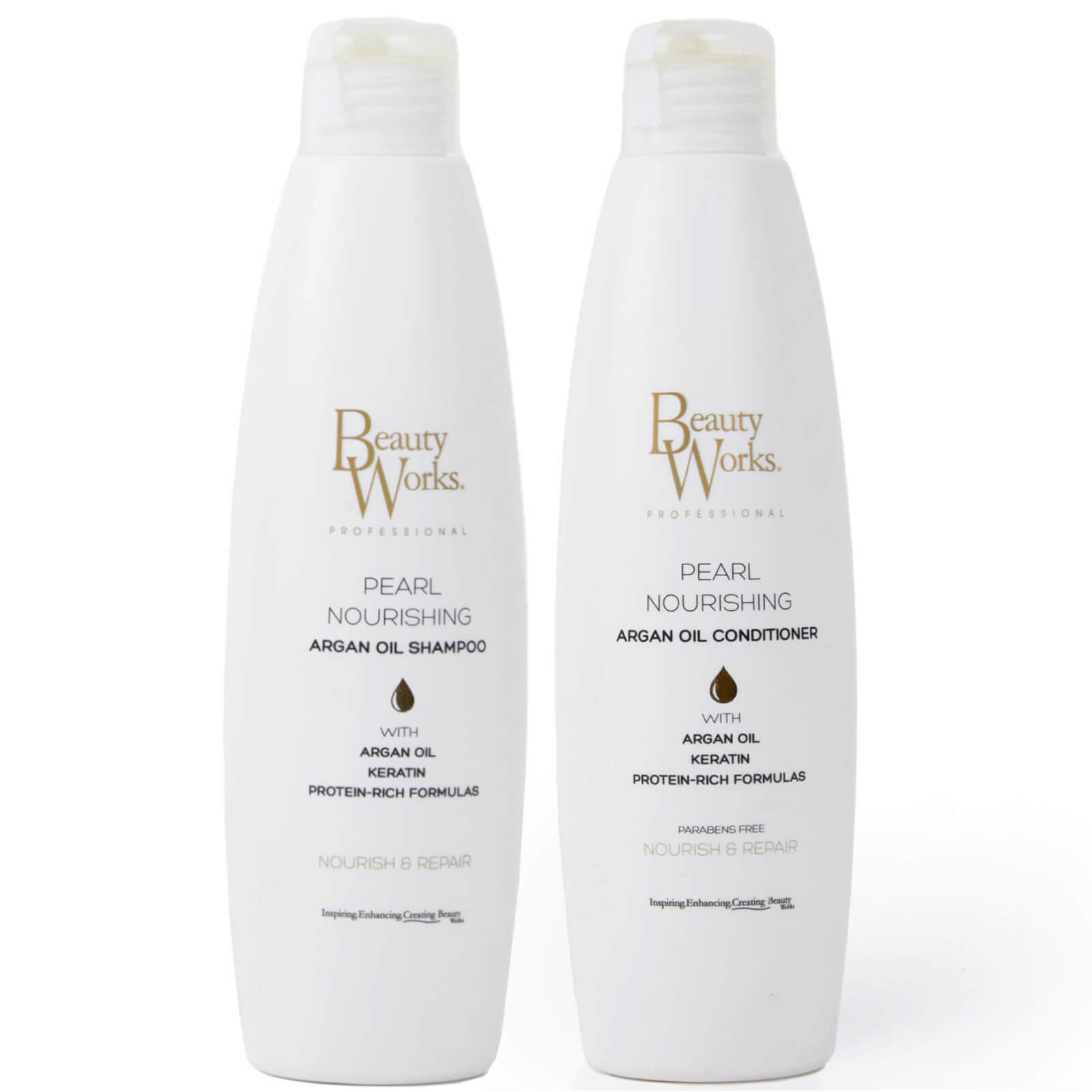 Photos - Hair Product Beauty Works Pearl Nourishing Shampoo and Conditioner Bundle 250ml BWNSCB2 