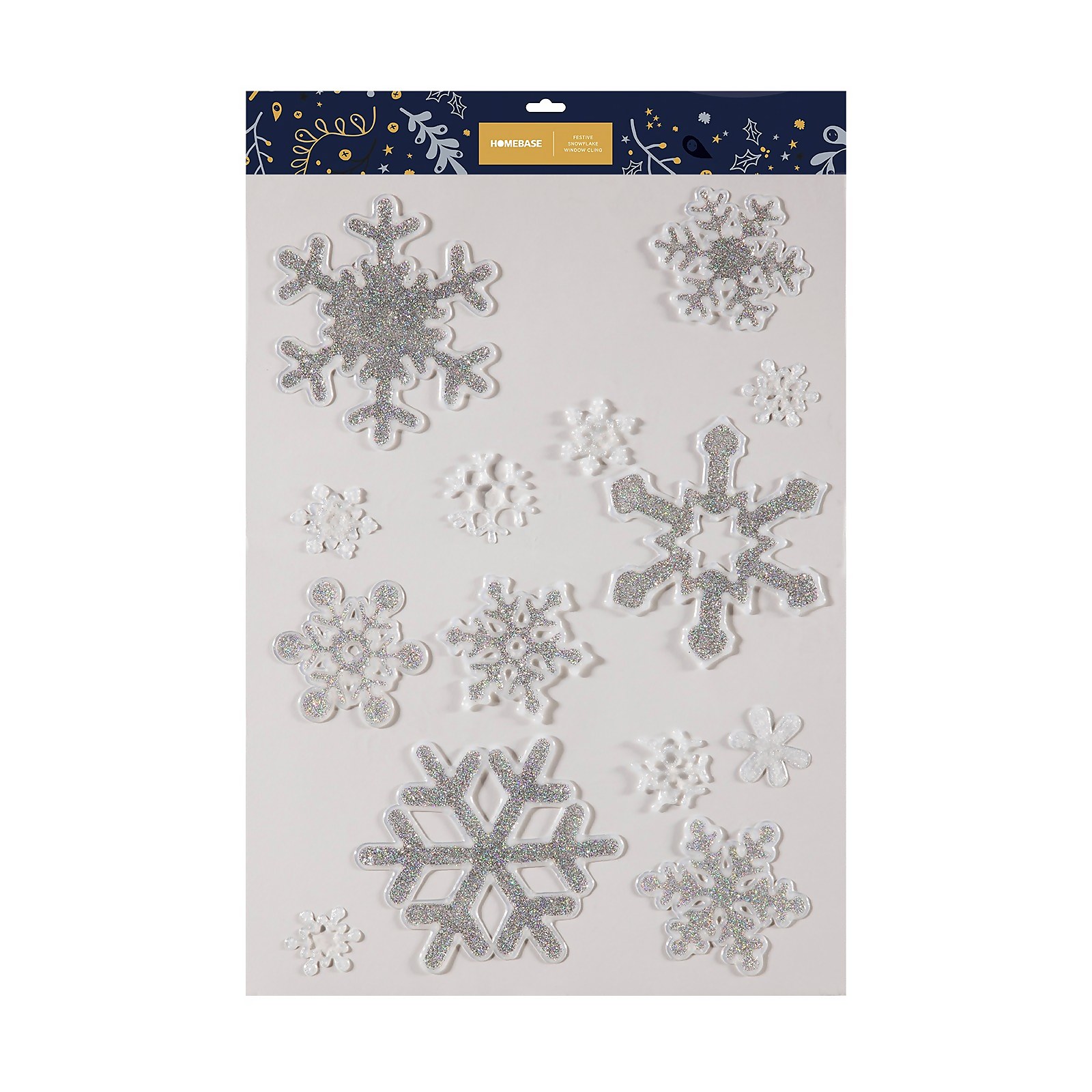 Photo of Set Of 2 Christmas Snowflake Window Stickers -assorted-