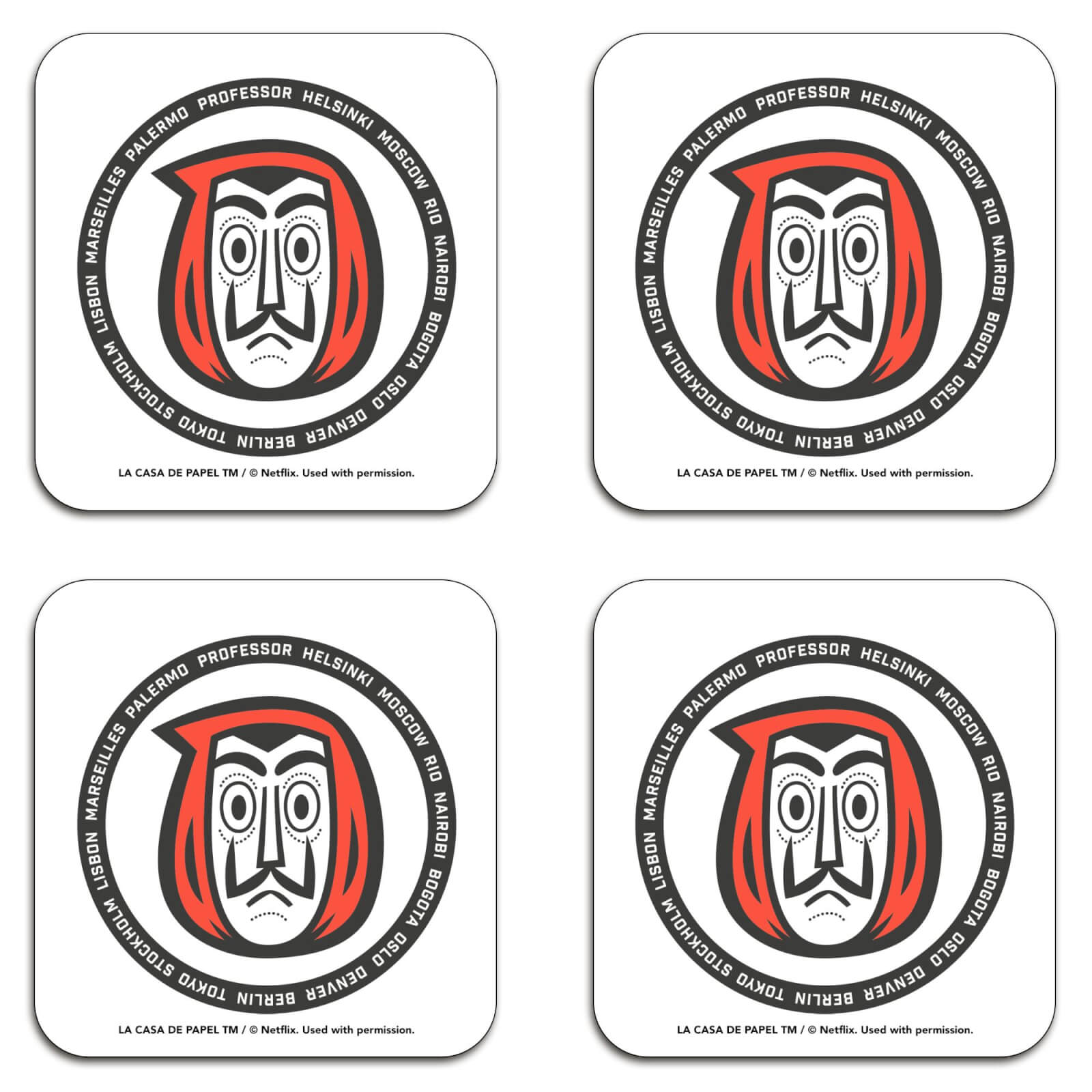

Money Heist Money Heist Badge Coaster Set