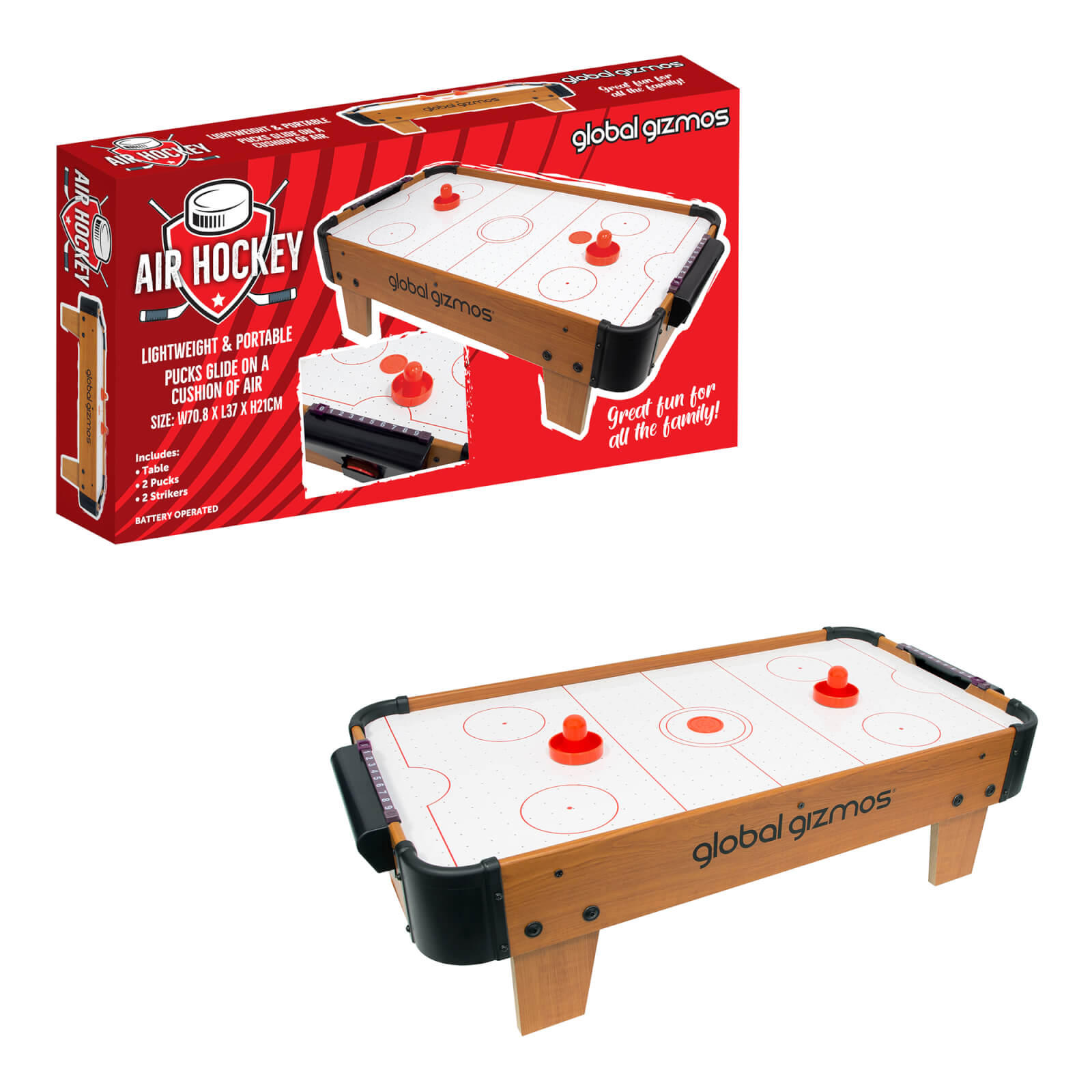 Deluxe Table Top Air Hockey Game