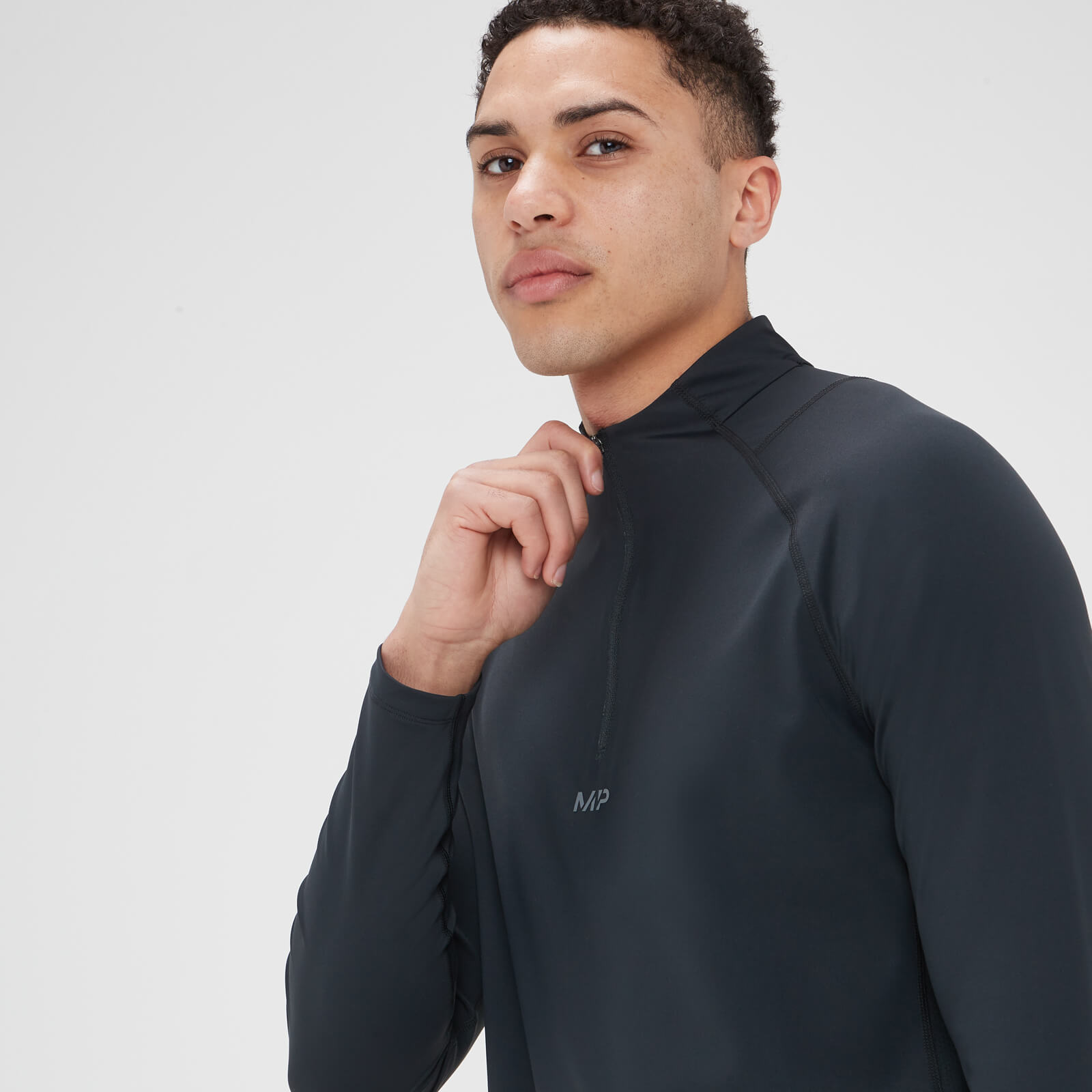 5059883192680 - Herren Tempo Ultra Oberteil mit ¼-Reißverschluss – Schwarz - XXS