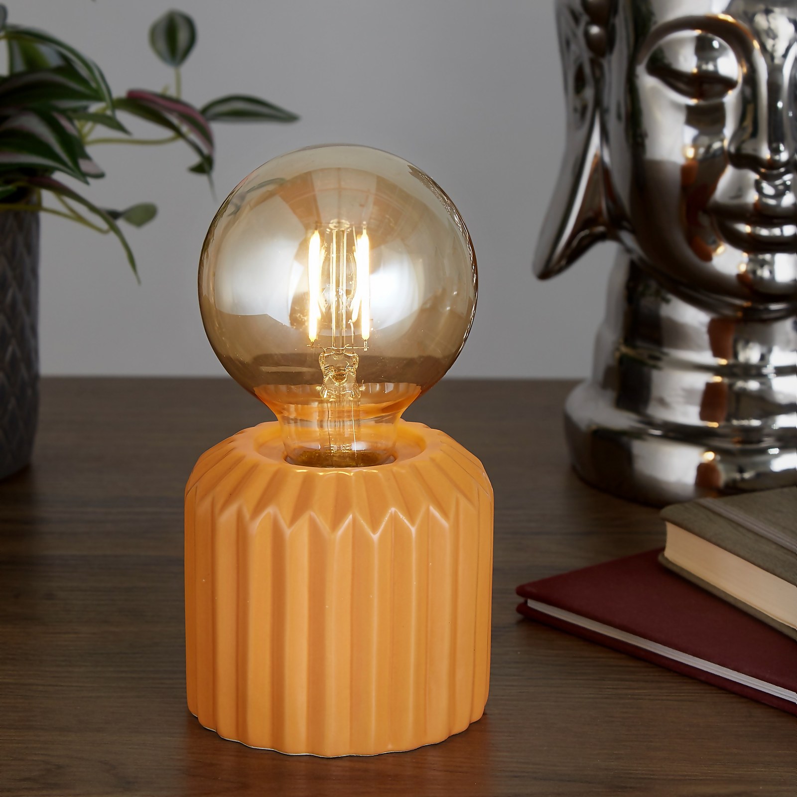 Photo of Elle Battery Powered Table Lamp - Orange