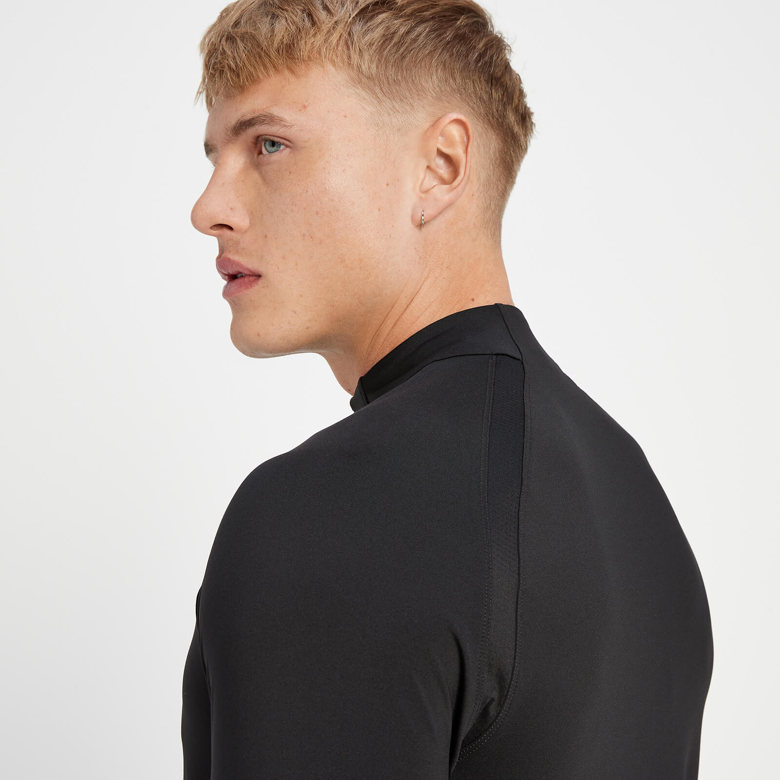 5059883190136 - Herren Tempo Oberteil mit ¼-Reißverschluss – Schwarz - XXL