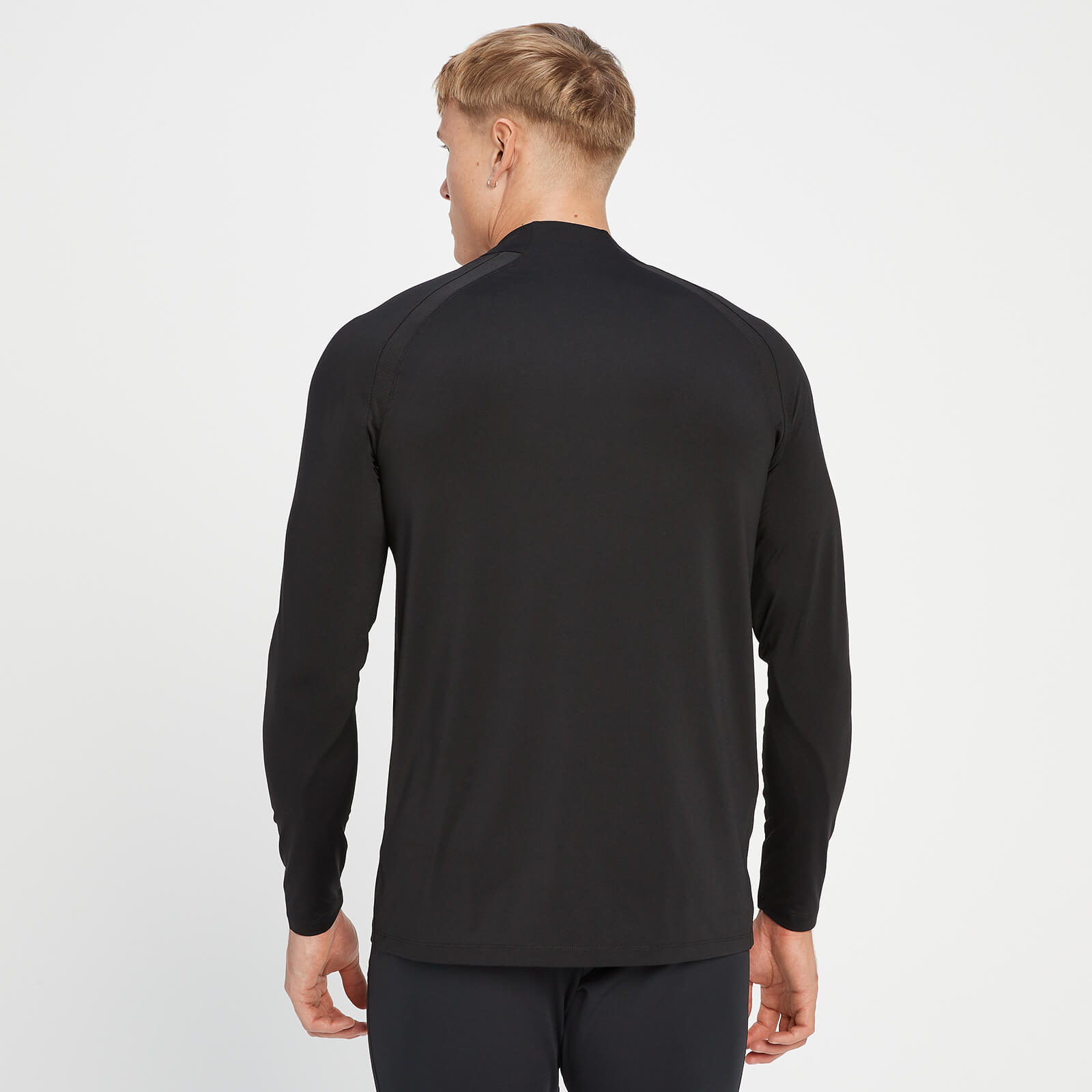 5059883190136 - Herren Tempo Oberteil mit ¼-Reißverschluss – Schwarz - XXL