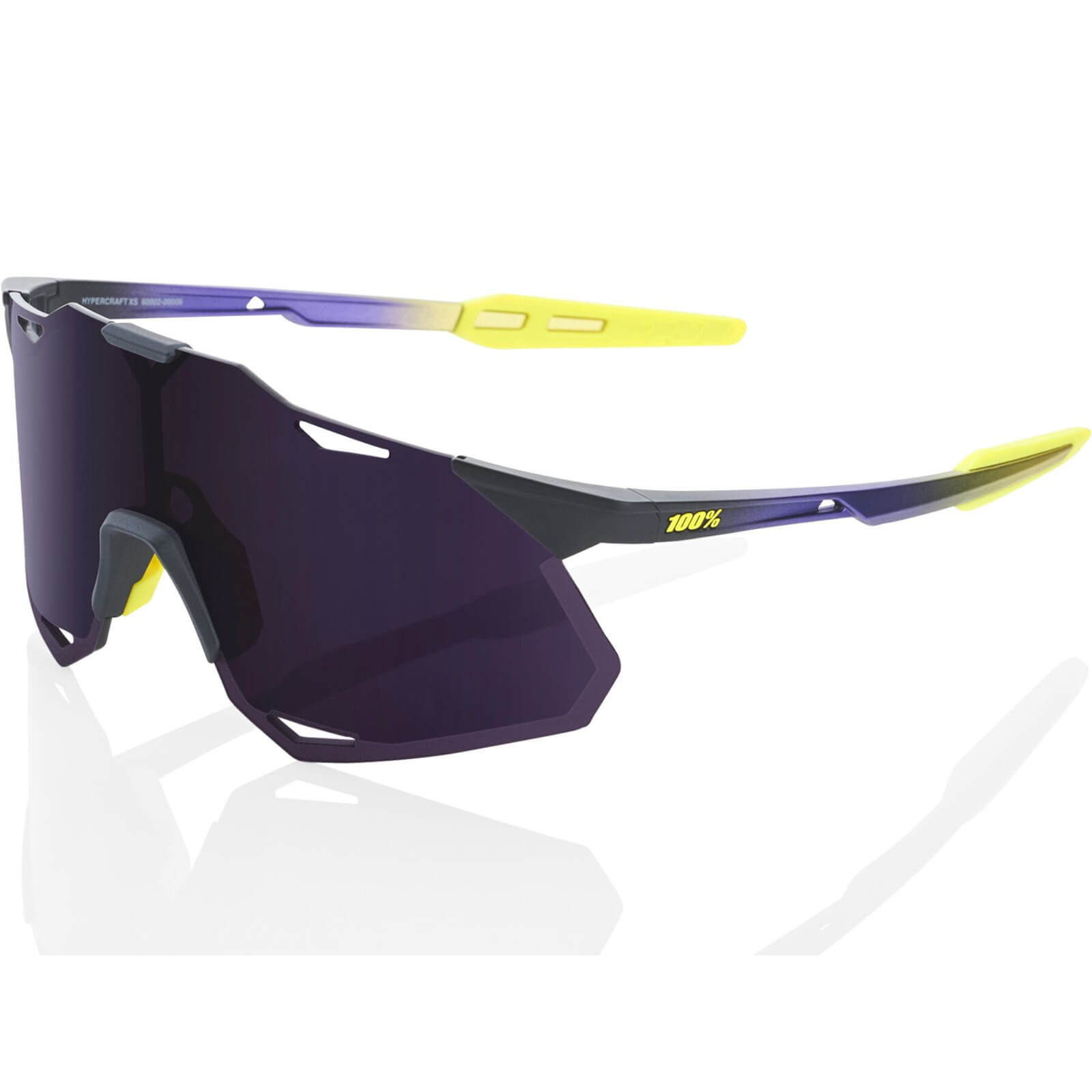 Image of 100% Hypercraft XS Sunglasses with Dark Purple Lens - Matt Metallic Digital Brights