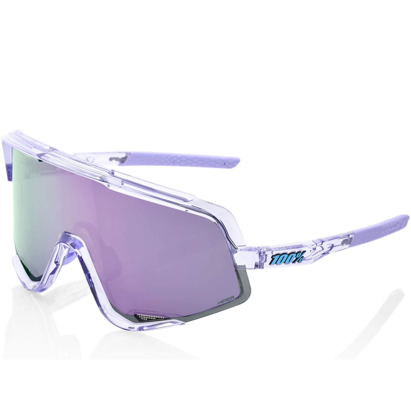 Image of 100% Glendale Sunglasses with HiPER Lavender Mirror Lens - Polished Translucent Lavender