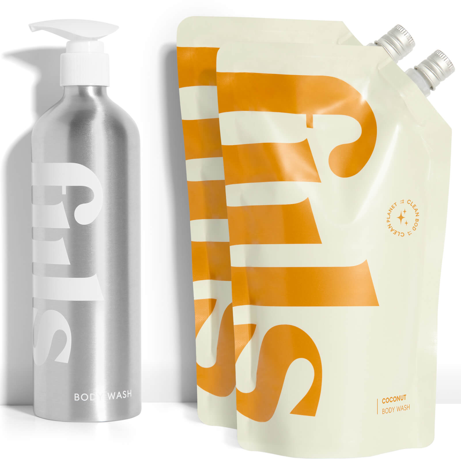 fiils The Coconut Body Wash Kit (Various Options) - Silver