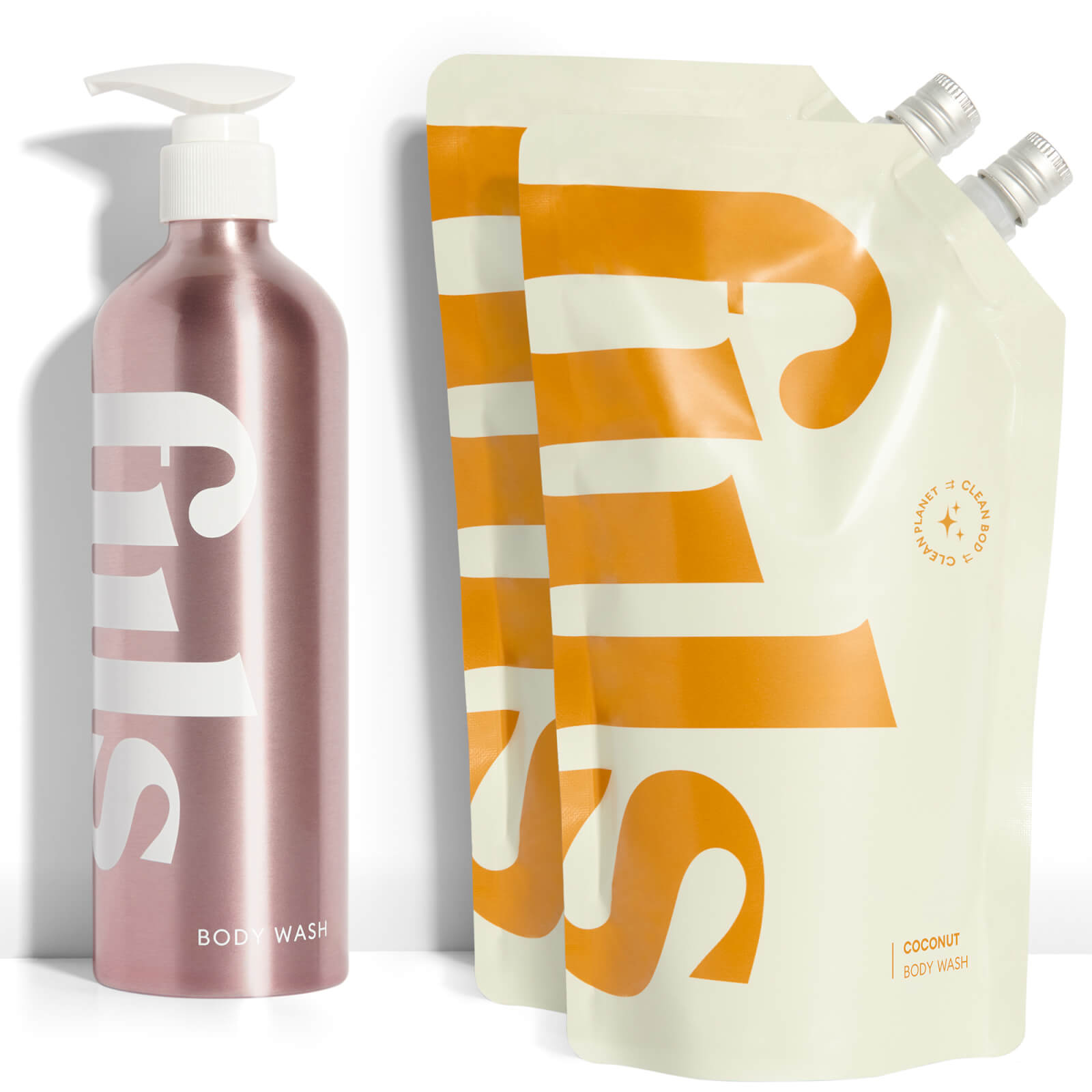 fiils The Coconut Body Wash Kit (Various Options) - Rose Gold