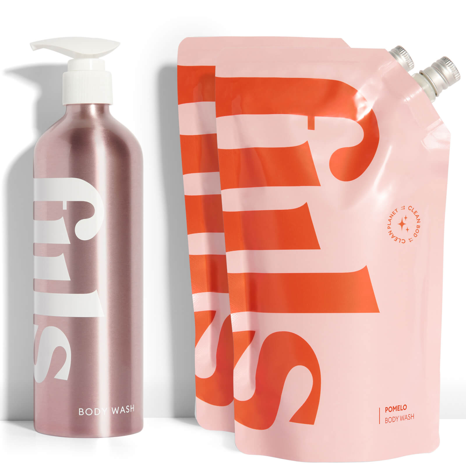 fiils The Pomelo Body Wash Kit (Various Options) - Rose Gold