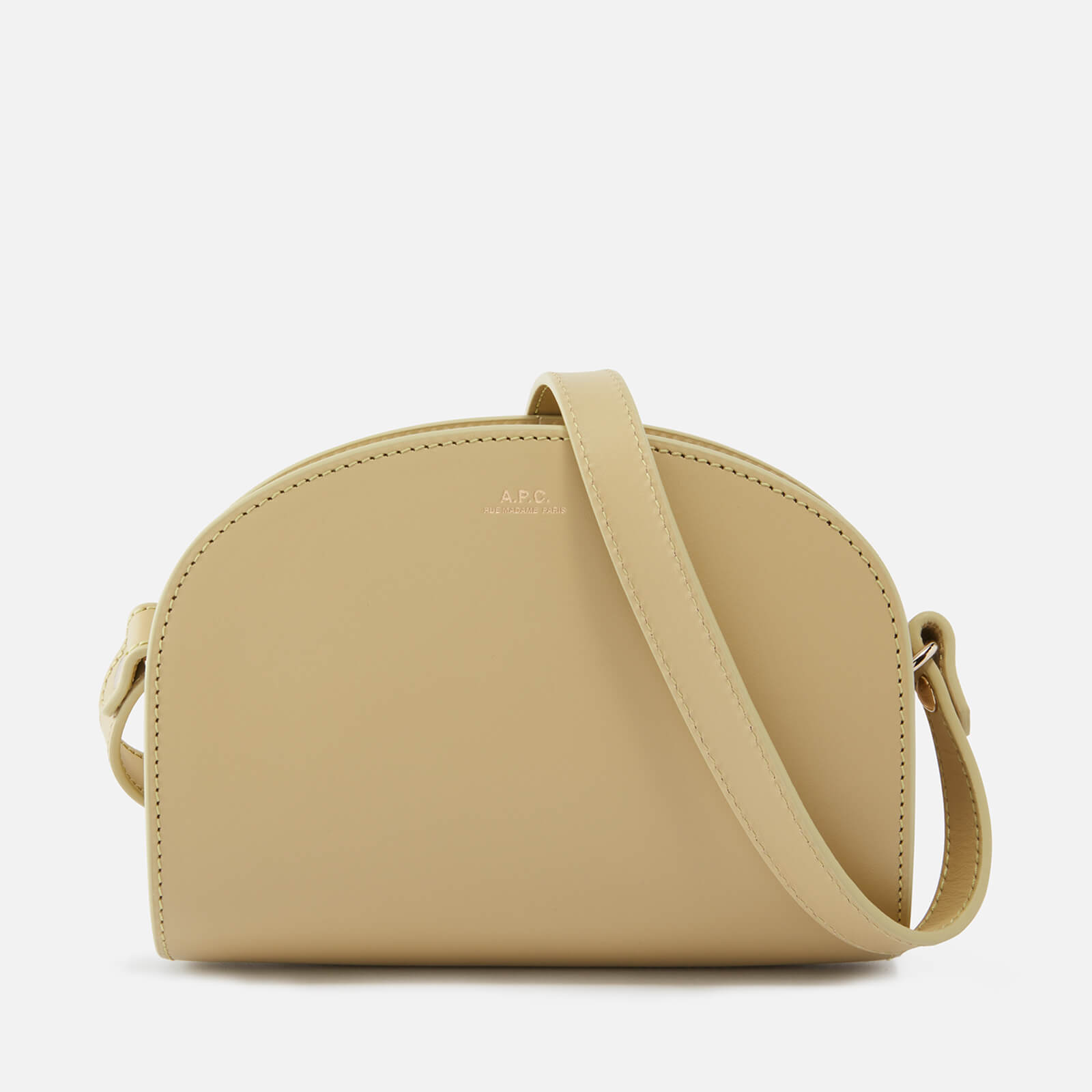 A.P.C. Mini Demi-Lune Leather Shoulder Bag