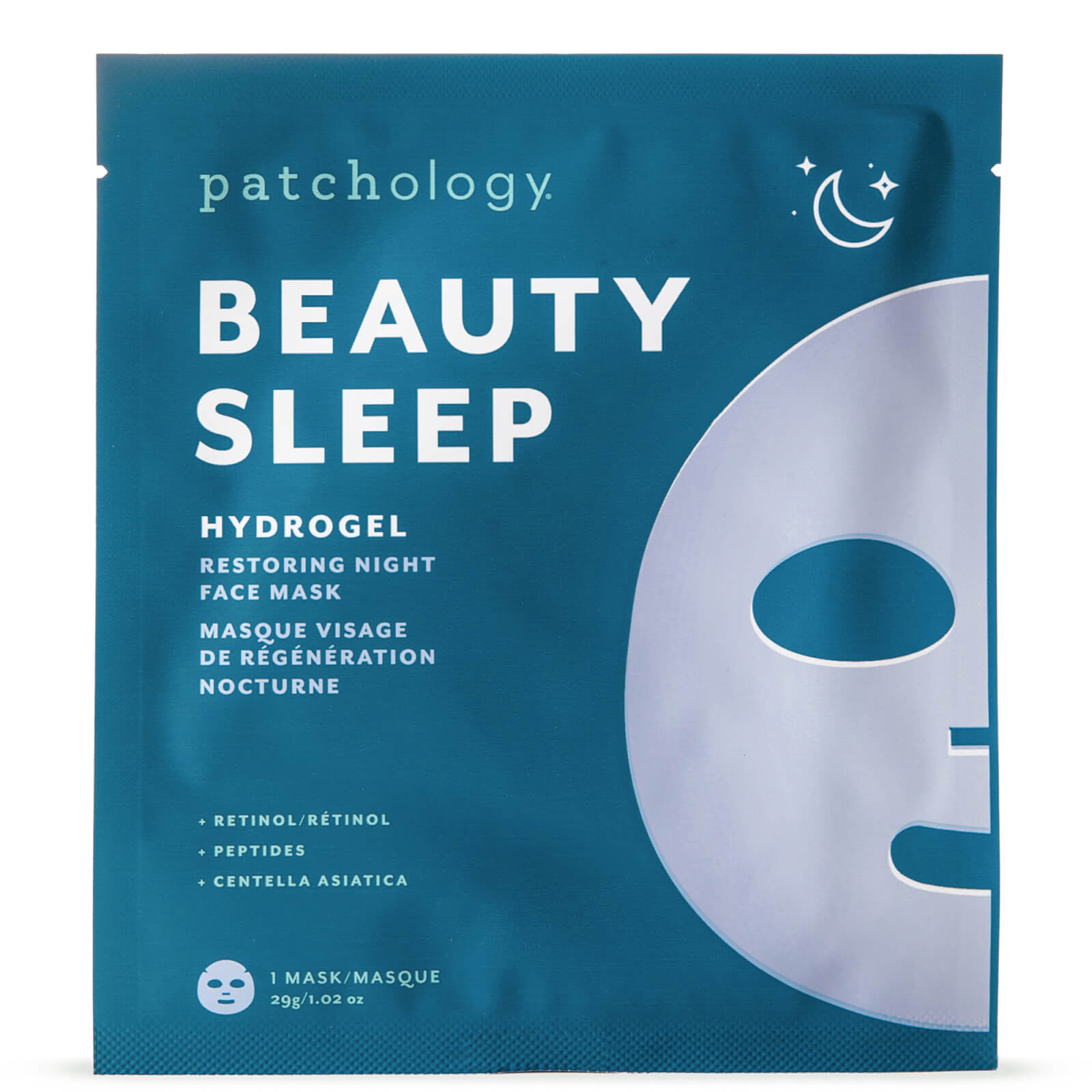 Patchology Beauty Sleep Restoring Night Hydrogel Mask 29g In White
