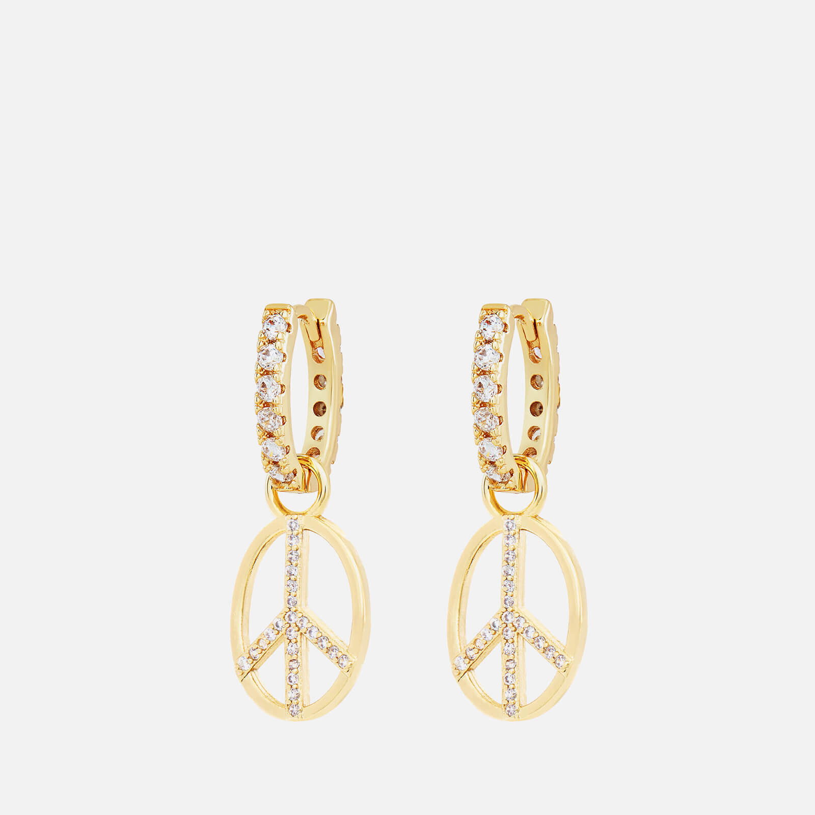 Image of Celeste Starre Women's Peace Out Earrings - Gold