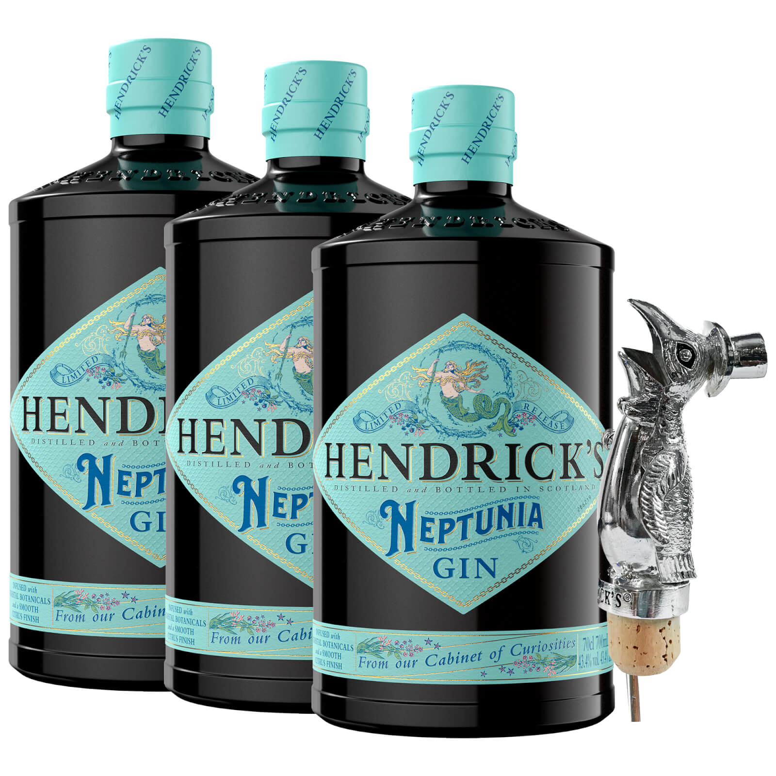 Hendrick%27s Neptunia Trio with Exclusive Hendrick%27s Penguin Gin Pourer