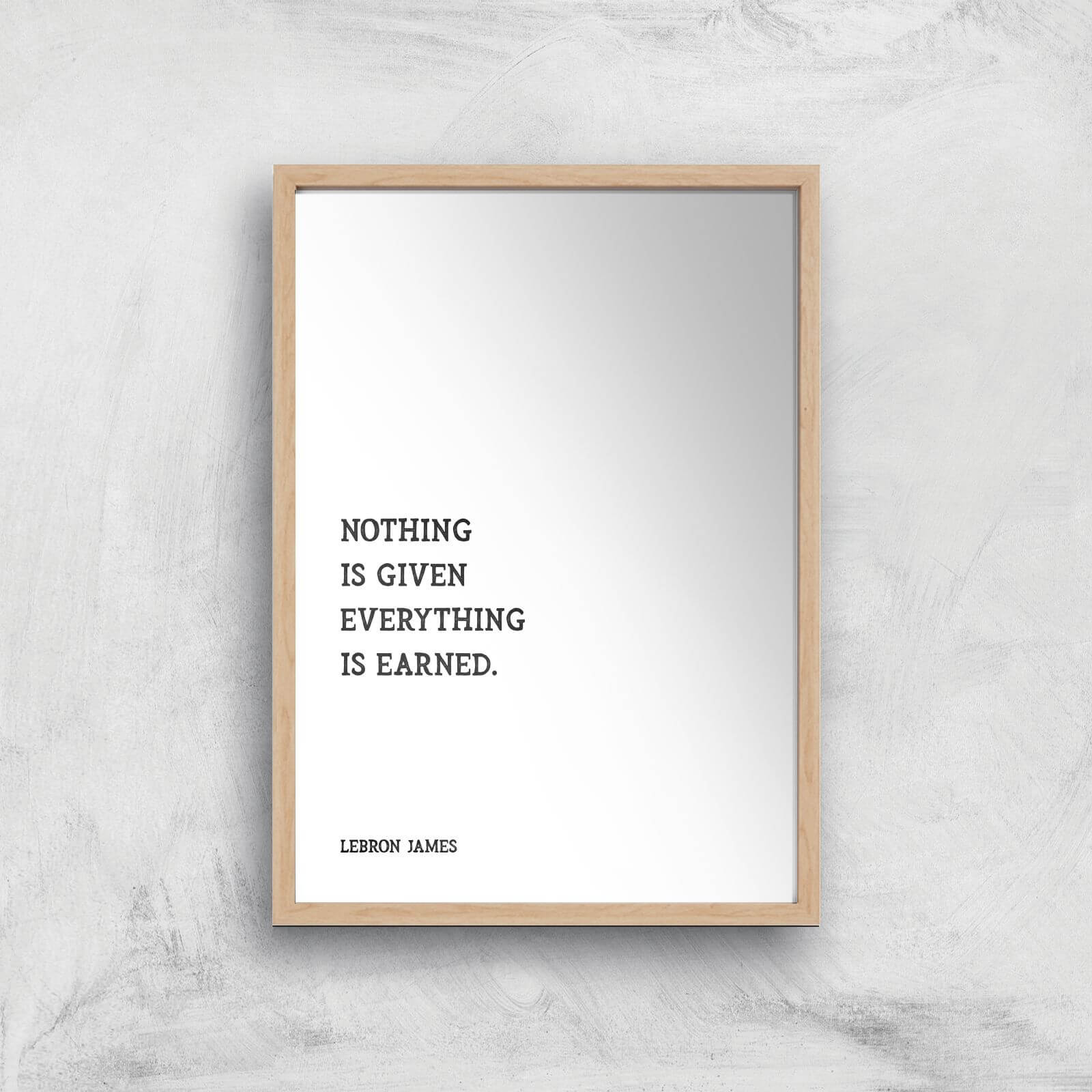 Lebron James Quote Giclee Art Print - A3 - Wooden Frame