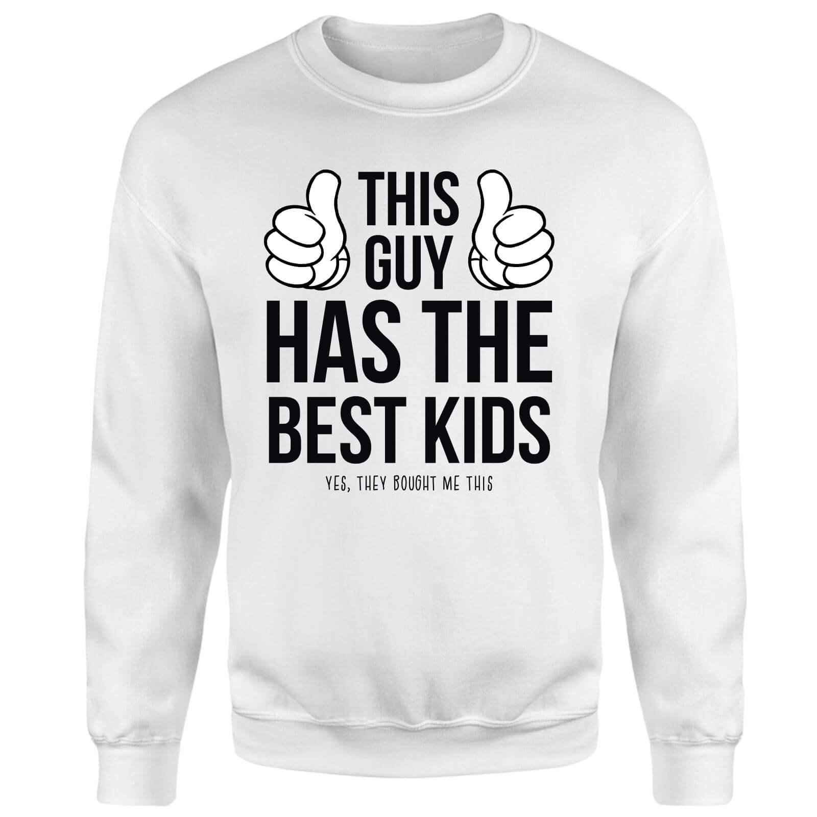 This Guy Has The Best Kids Sweatshirt - White - L
