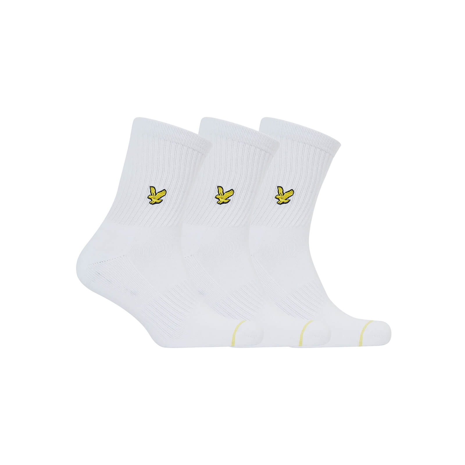 

Lyle & Scott Men's Theo 3 Pack Sport Socks Mid Length - Bright White - One Size