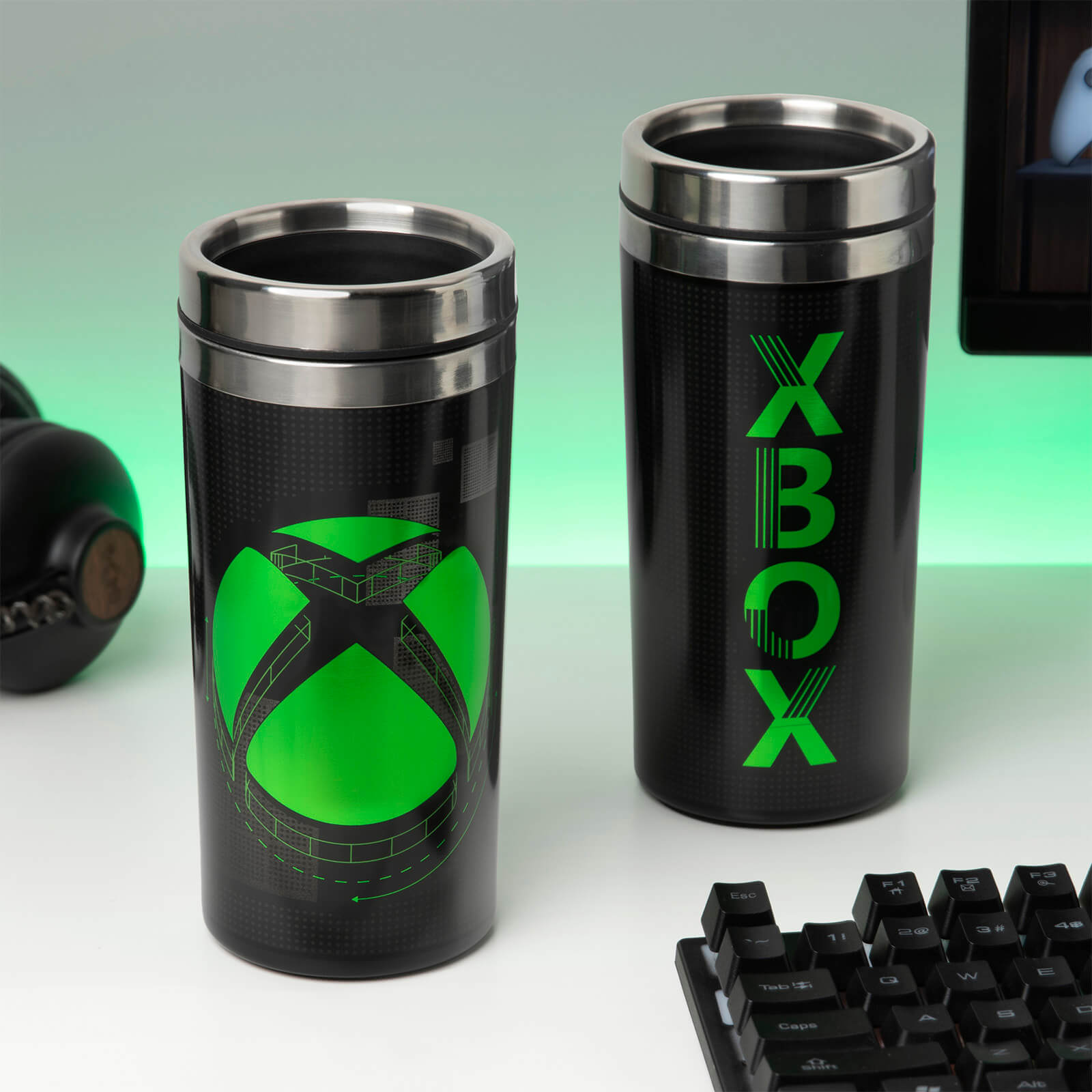 Photos - Other Souvenirs Paladone Xbox Metal Travel Mug PP10504XB 