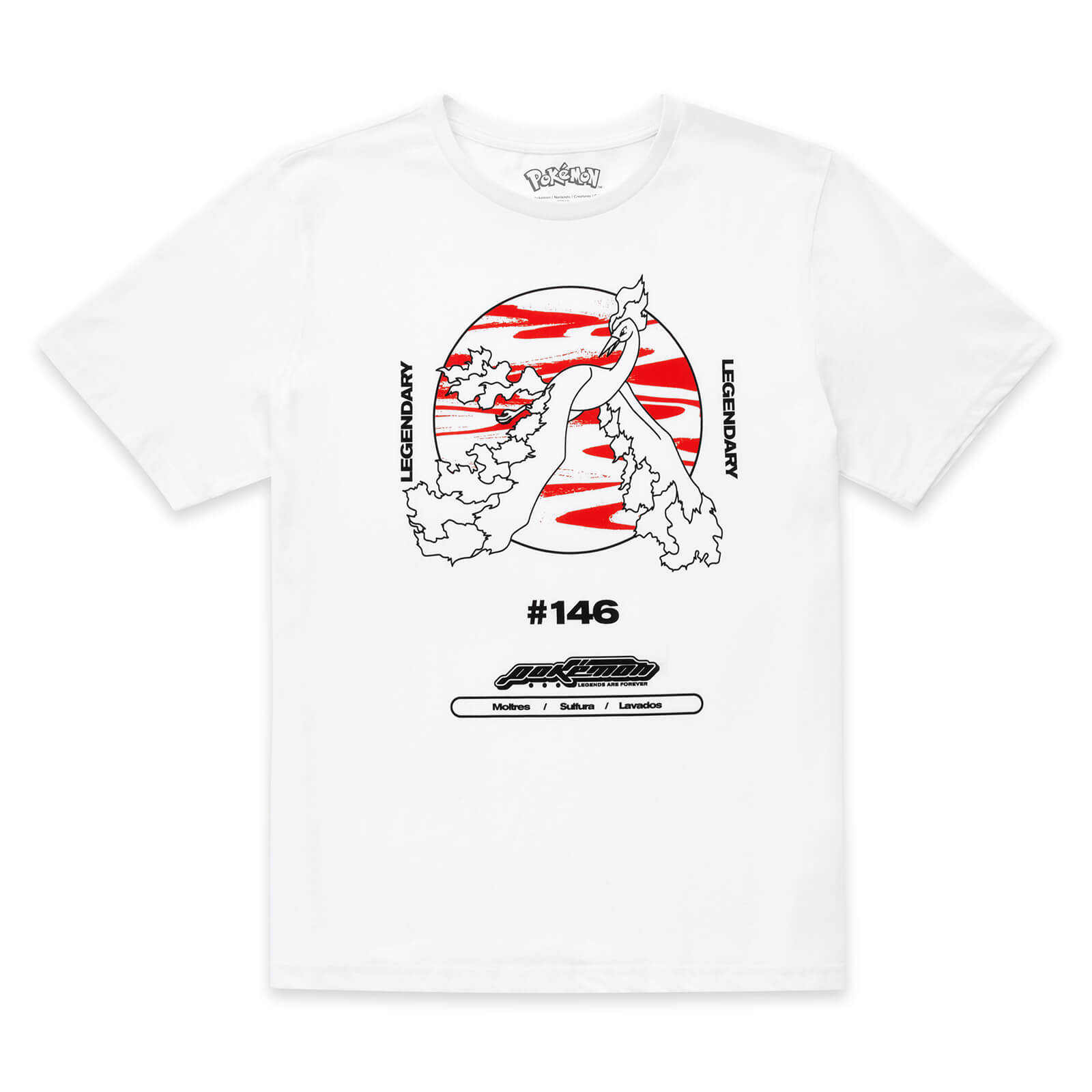 Pokémon Moltres Legendary Women's T-Shirt - White - 5XL