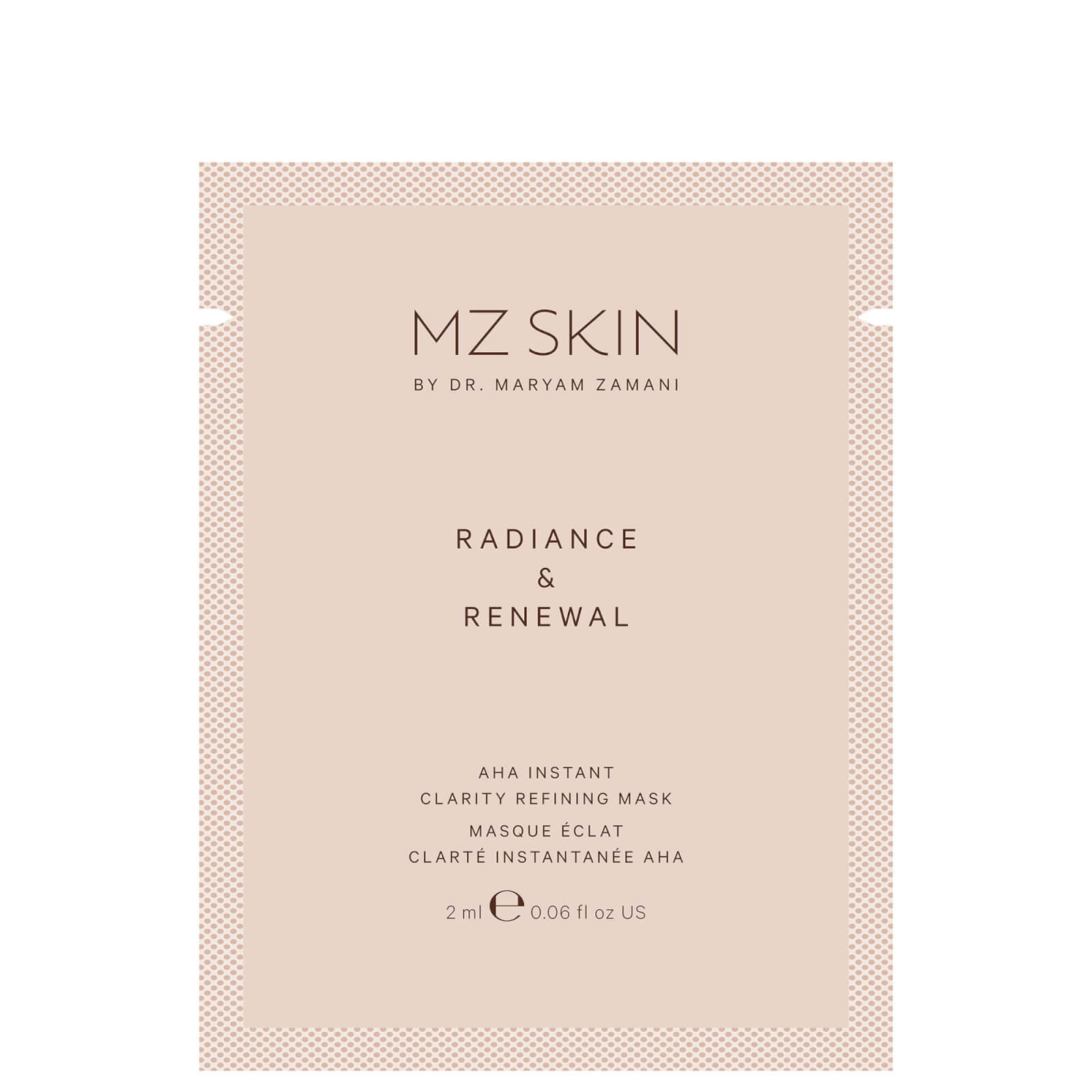 

MZ Skin Radiance and Renewal Instant Clarity Refining Mask Sachet 2ml