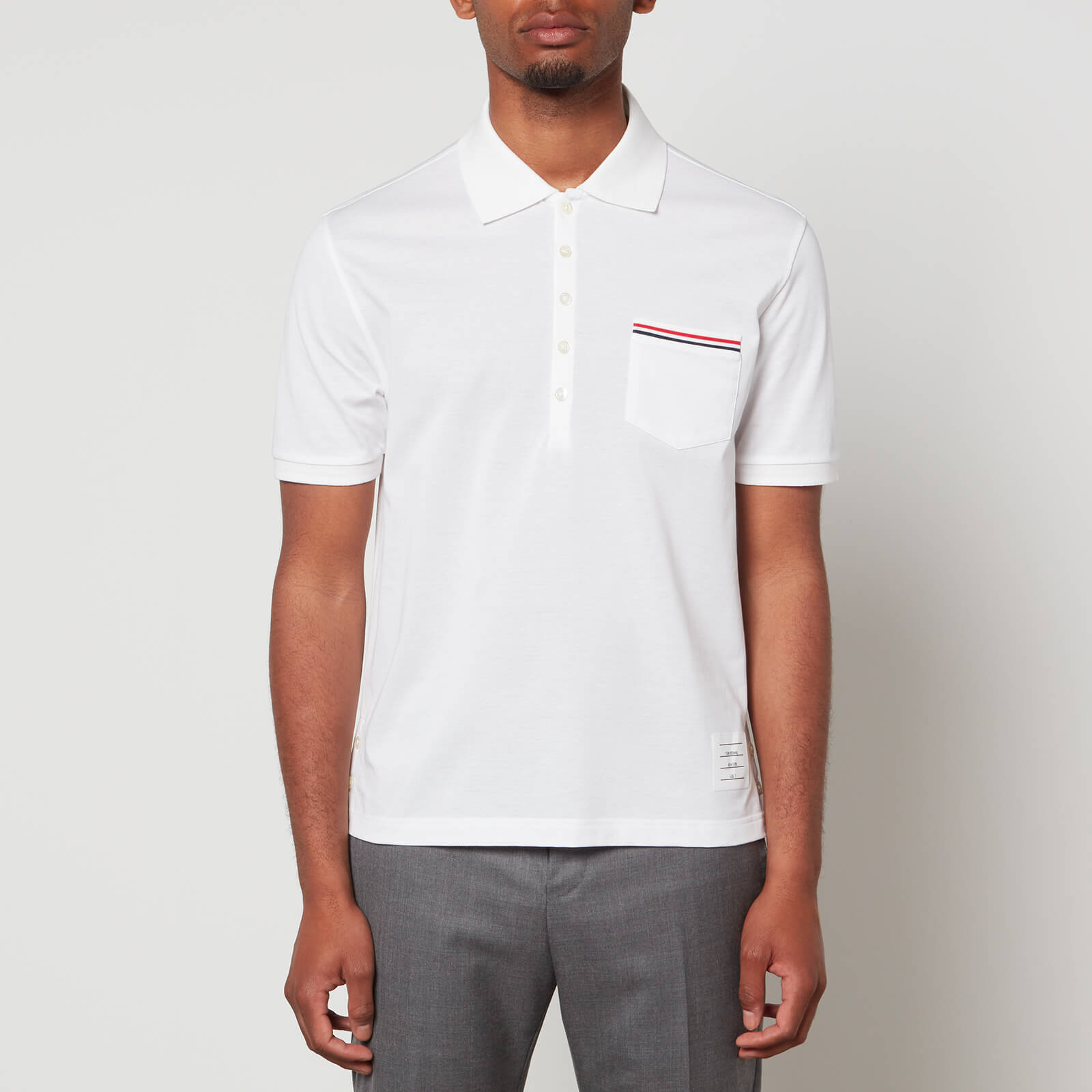 Thom Browne Men's Pocket Polo Shirt - White - 2/M