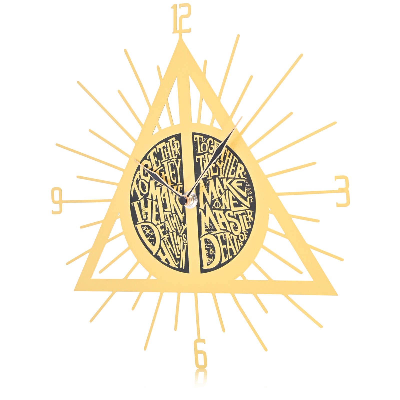 Harry Potter Deathly Hallows Metal Laser Cut Clock