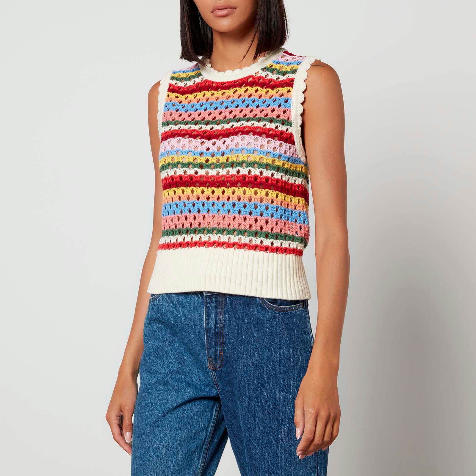 Kitri Women's Marley Blanket Stripe Knit Vest - Multi - L