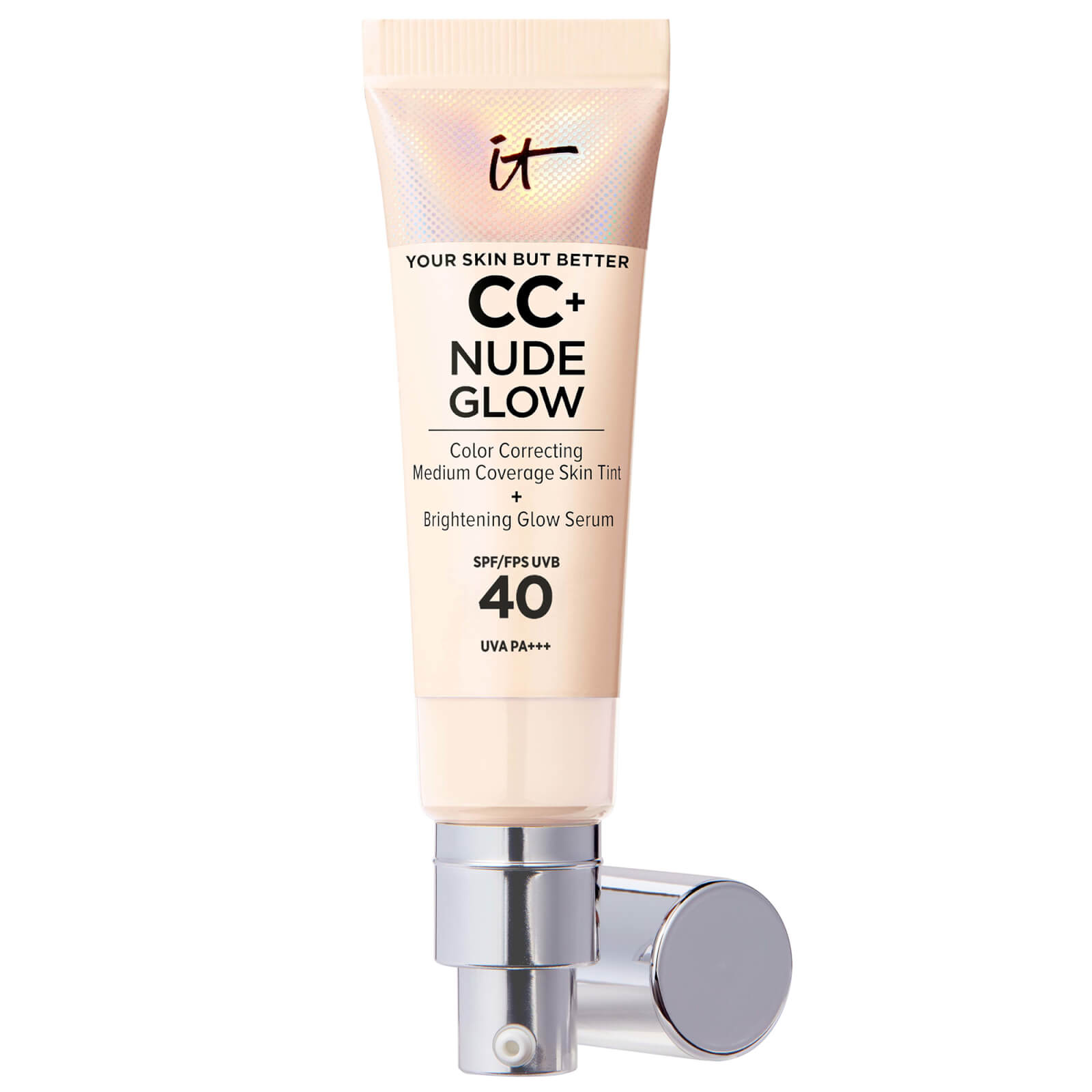 Image of IT Cosmetics CC+ and Nude Glow Lightweight Foundation and Glow Serum with SPF40 32ml (Various Shades) - Light