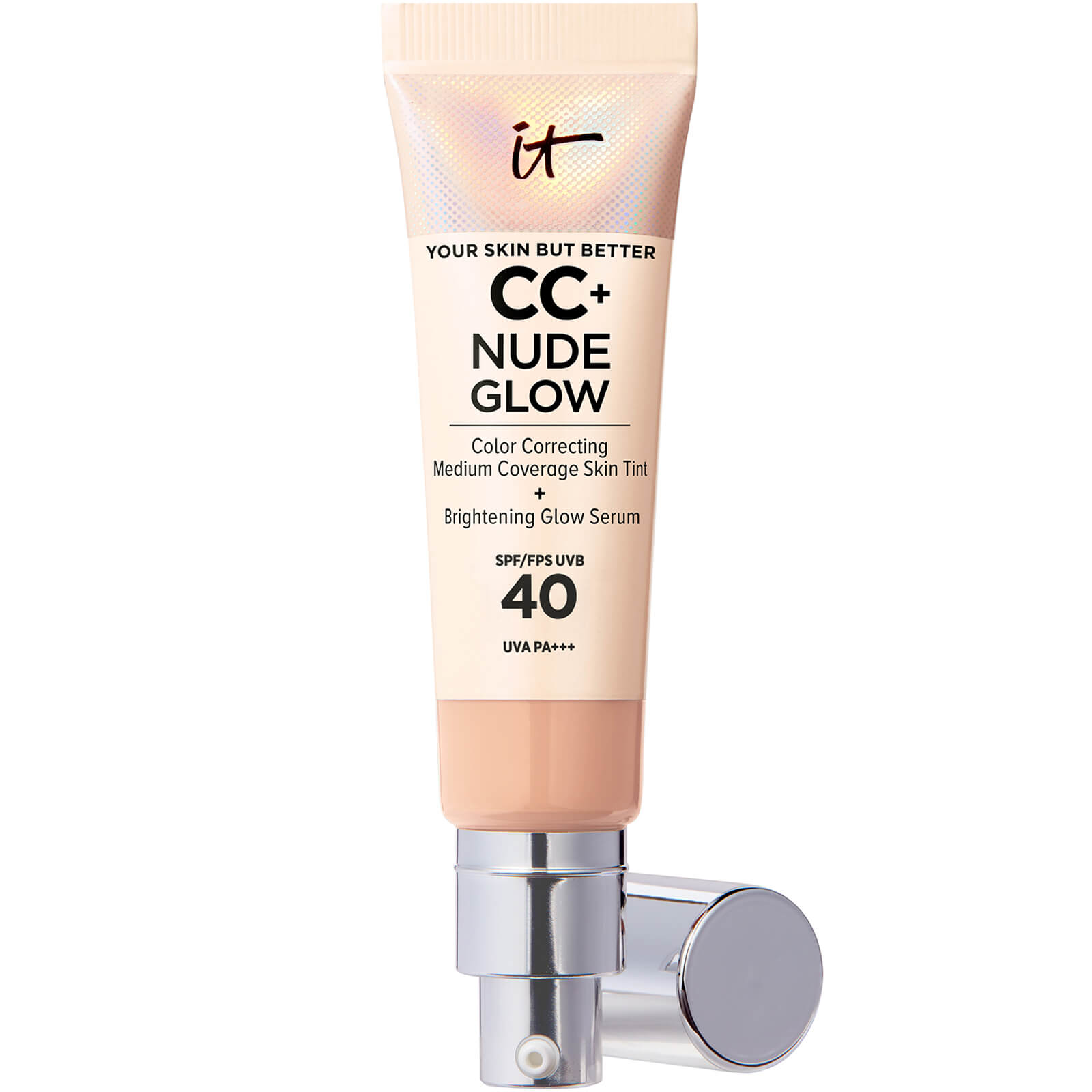 Image of IT Cosmetics CC+ and Nude Glow Lightweight Foundation and Glow Serum with SPF40 32ml (Various Shades) - Neutral Medium