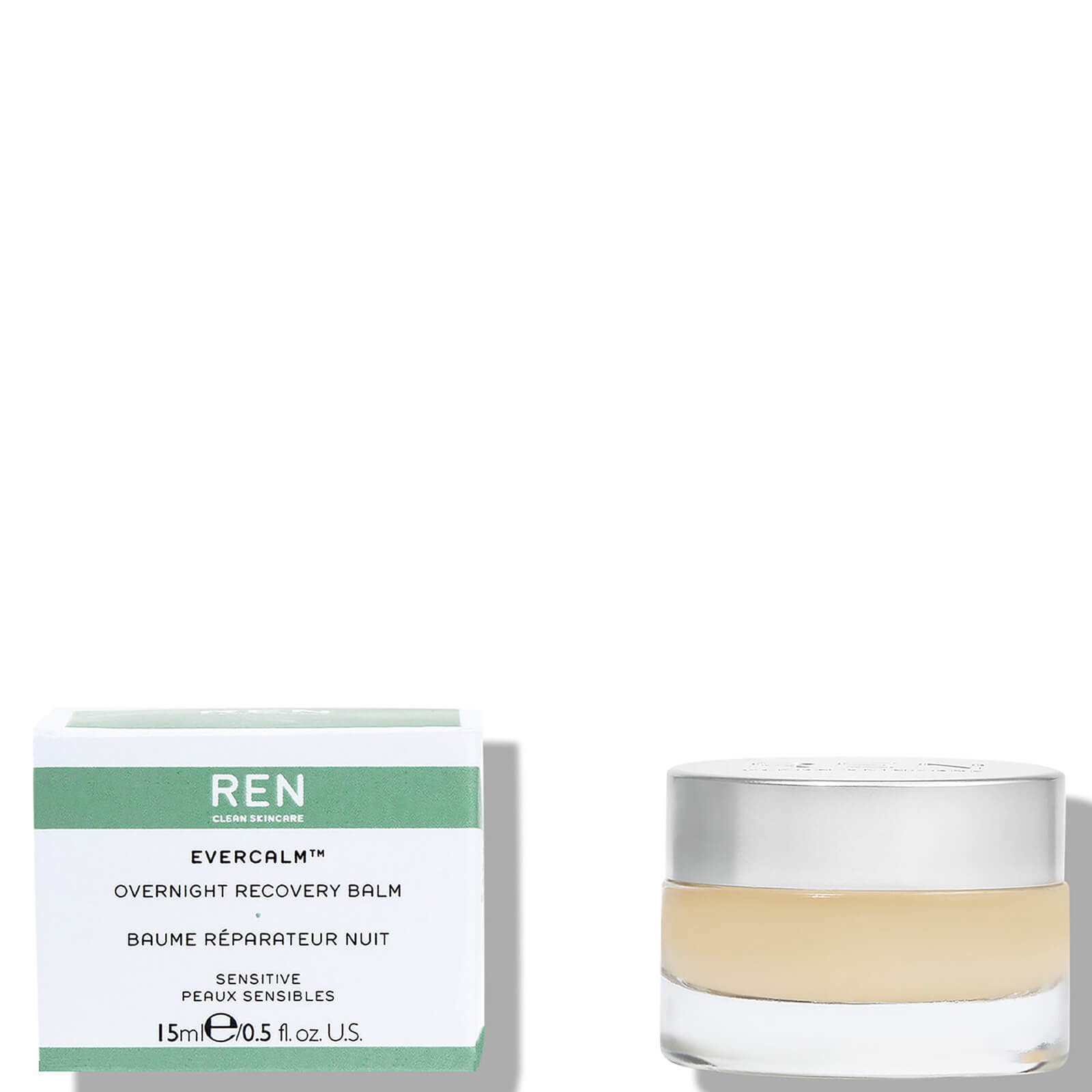 Ren Clean Skincare Evercalm Overnight Recovery Balm 15ml In Neutrals