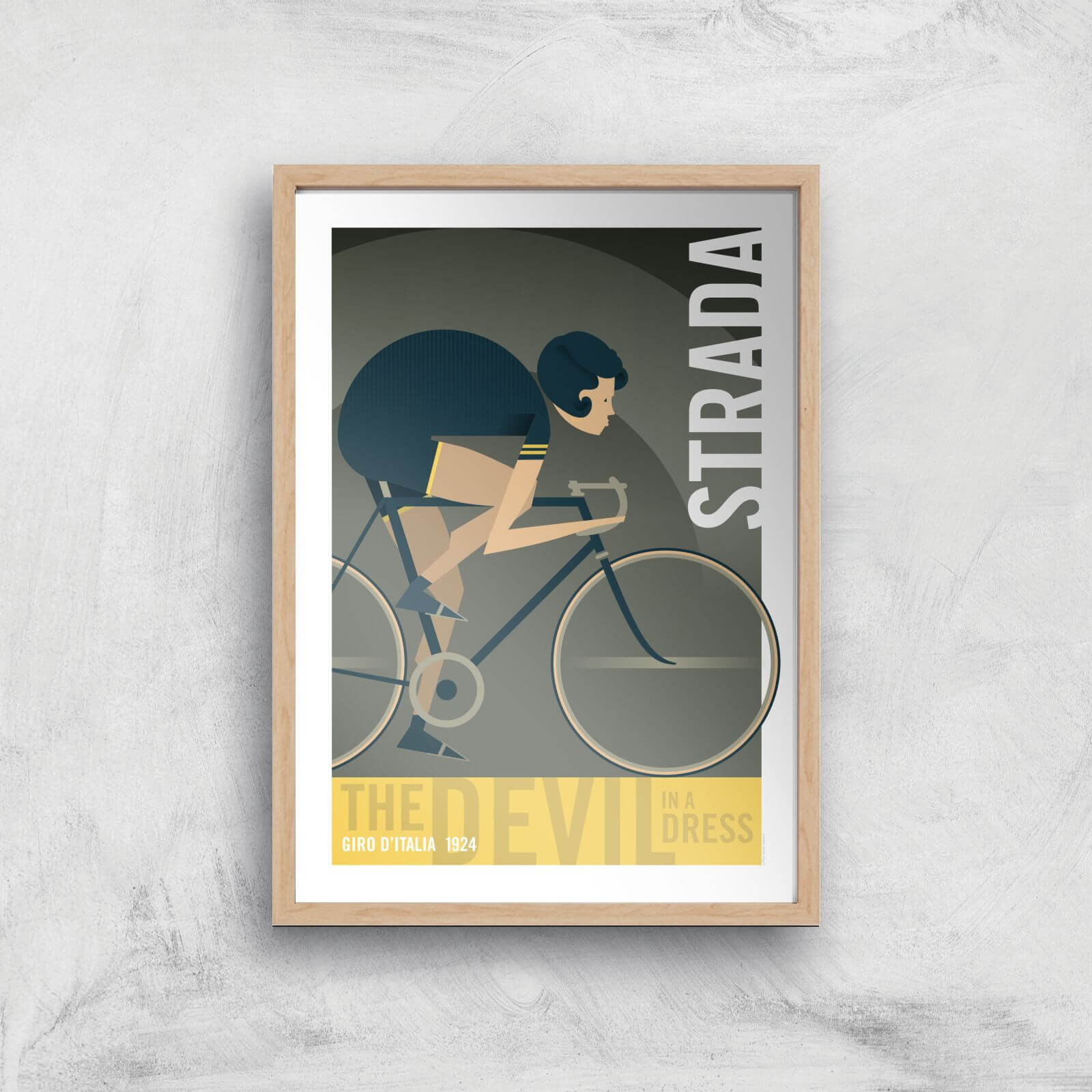 Little James Arnold Alfonsina Strada Giclee Art Print - A4 - Wooden Frame