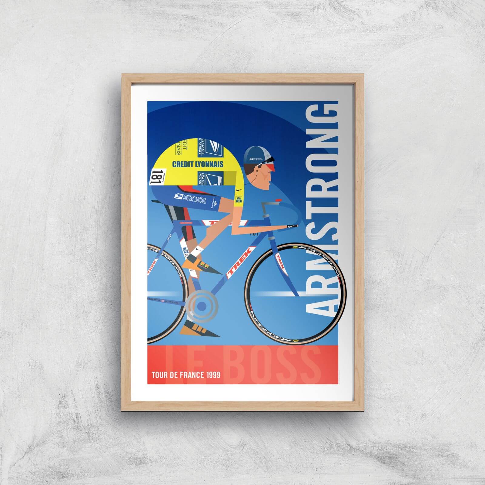 Little James Arnold Armstrong Giclee Art Print - A3 - Wooden Frame