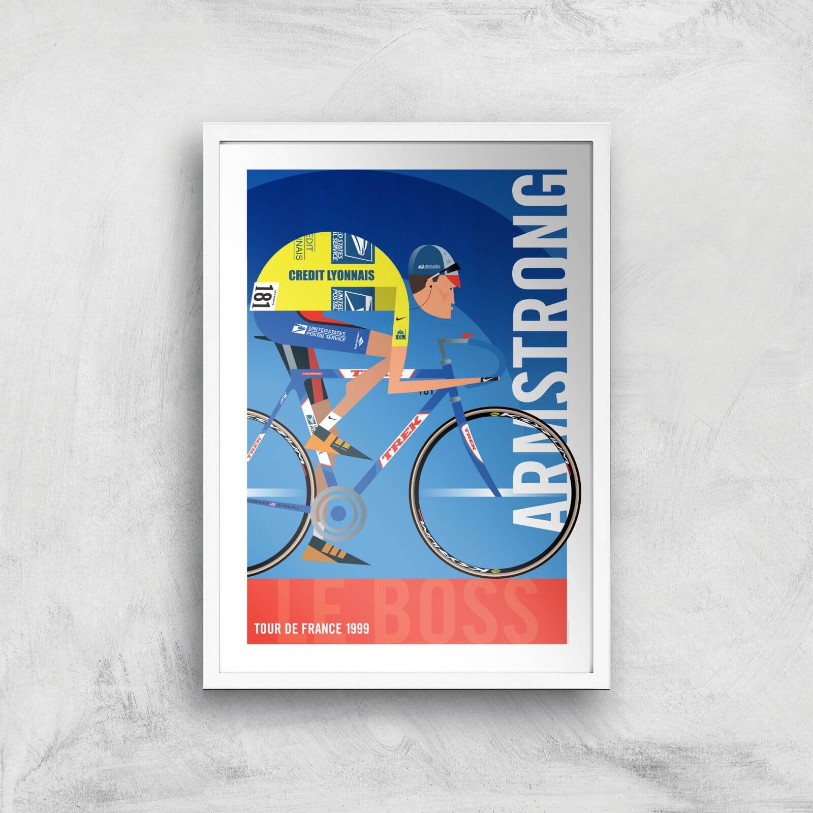 Little James Arnold Armstrong Giclee Art Print - A3 - White Frame