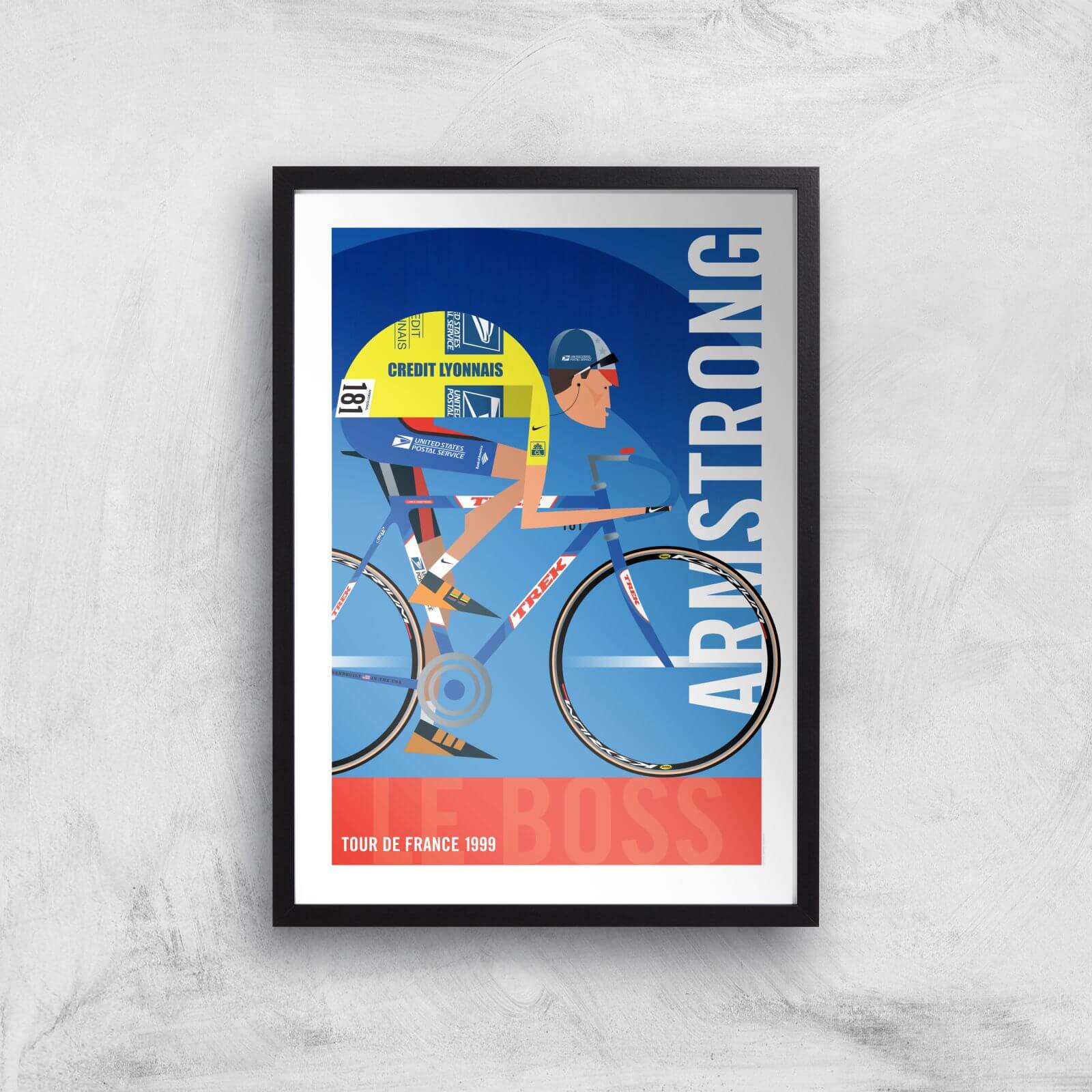 Little James Arnold Armstrong Giclee Art Print - A3 - Black Frame