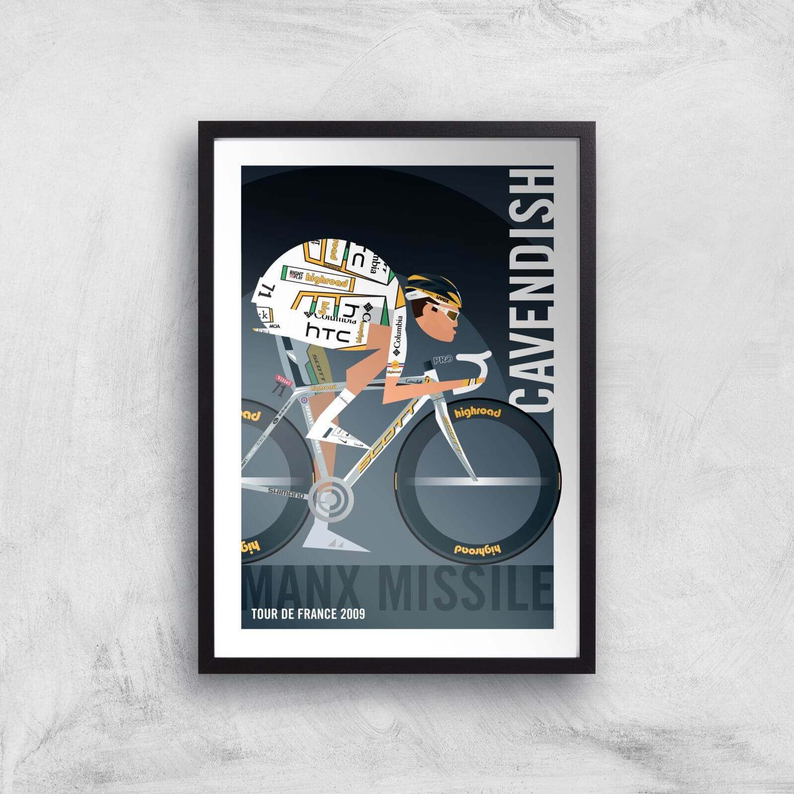 Little James Arnold Cavendish Giclee Art Print - A4 - Black Frame