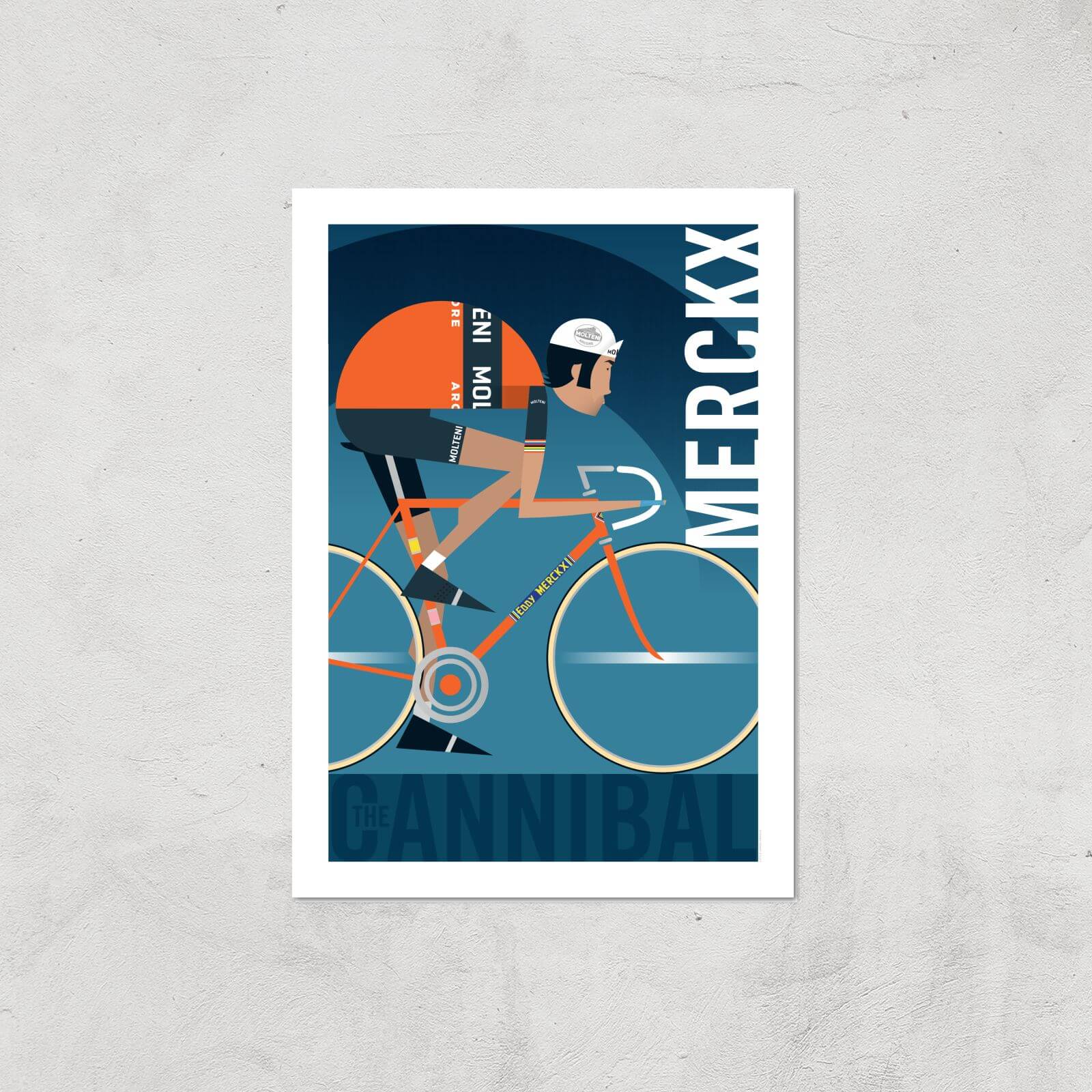 Little James Arnold Eddy Merckx Giclee Art Print - A2 - Print Only