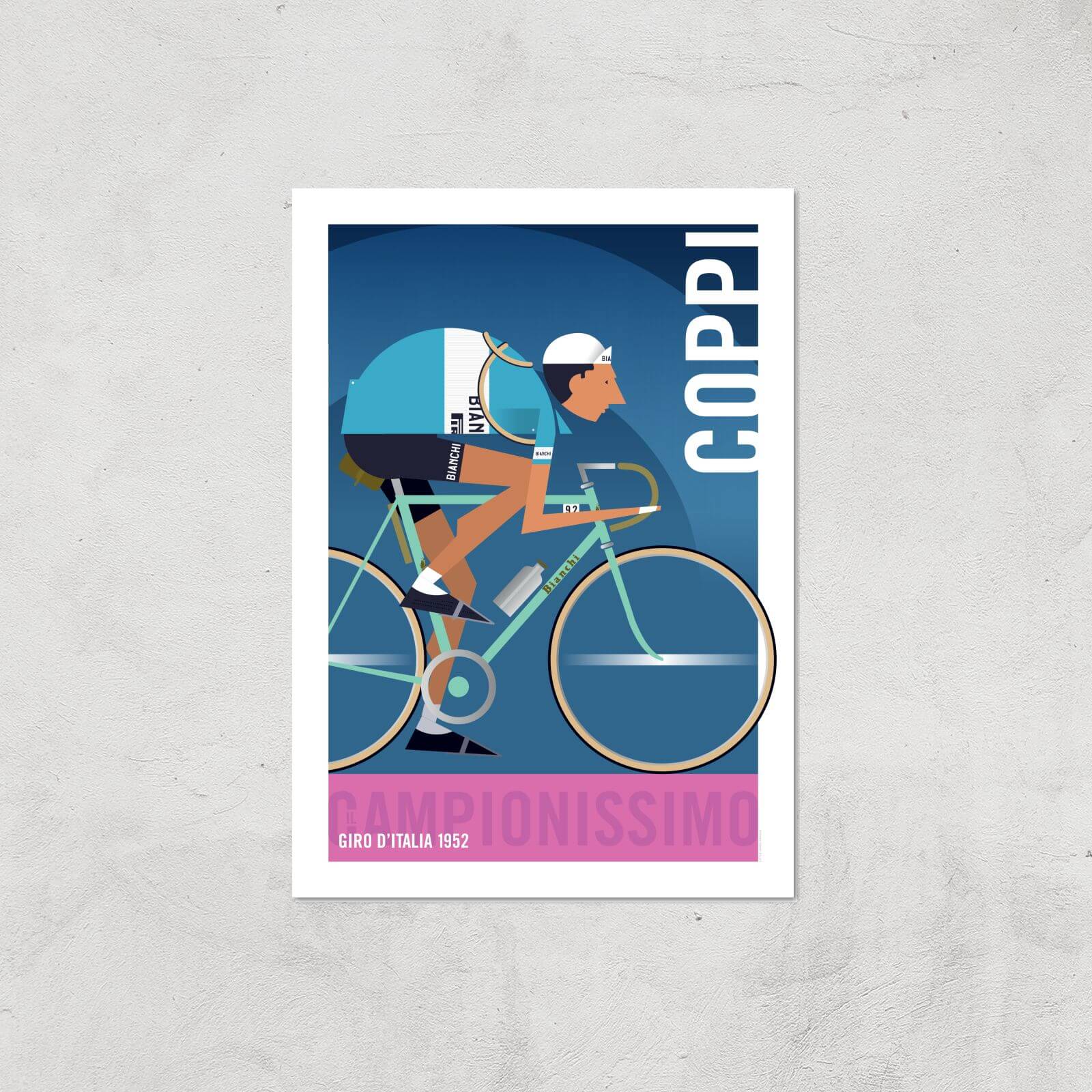 Little James Arnold Fausto Coppi Giclee Art Print - A2 - Print Only