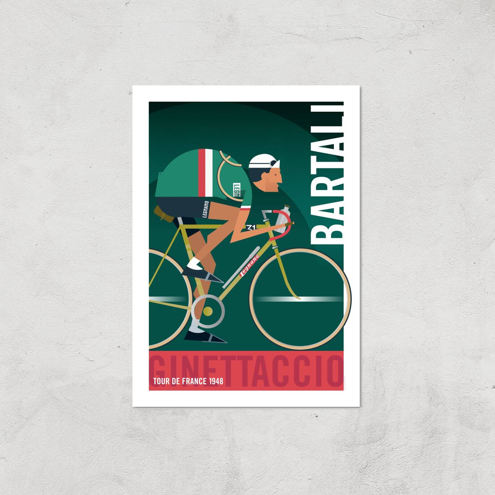 Little James Arnold Gino Bartali Giclee Art Print - A2 - Print Only