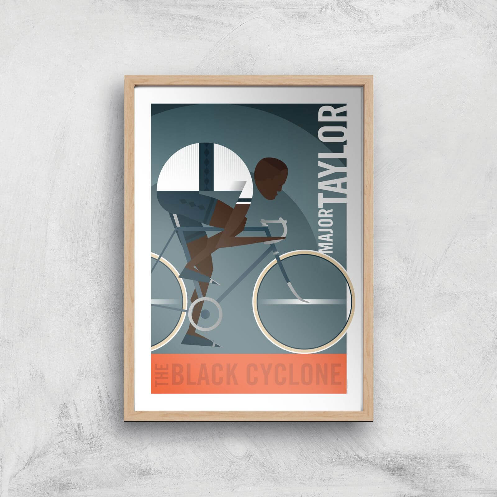 Little James Arnold Major Taylor Giclee Art Print - A4 - Wooden Frame