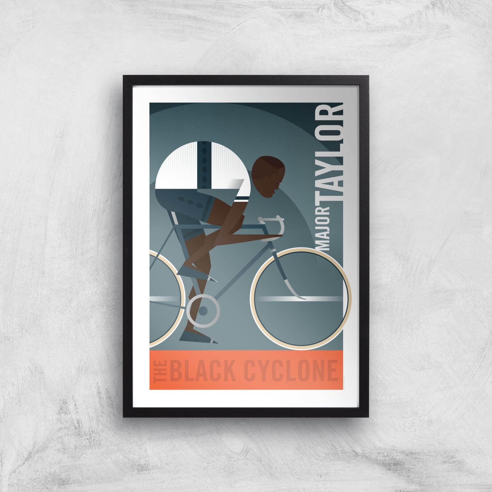 Little James Arnold Major Taylor Giclee Art Print - A4 - Black Frame