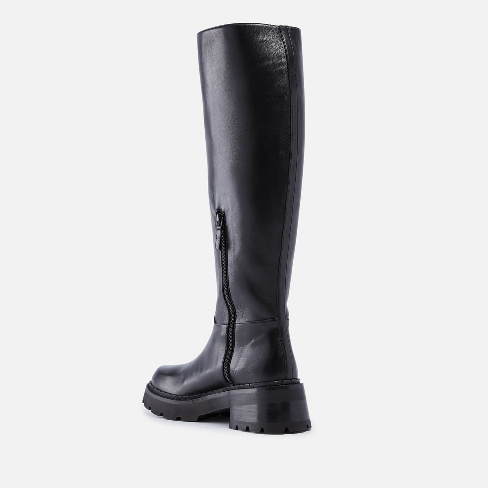 By Far Russel Knee High Leather Boots - Uk 8 Black 22fwrusdblnap Shoes, Black