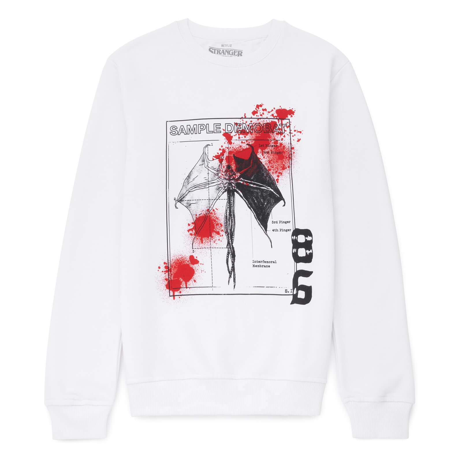 Stranger Things Demobat Felpa - Bianco - M