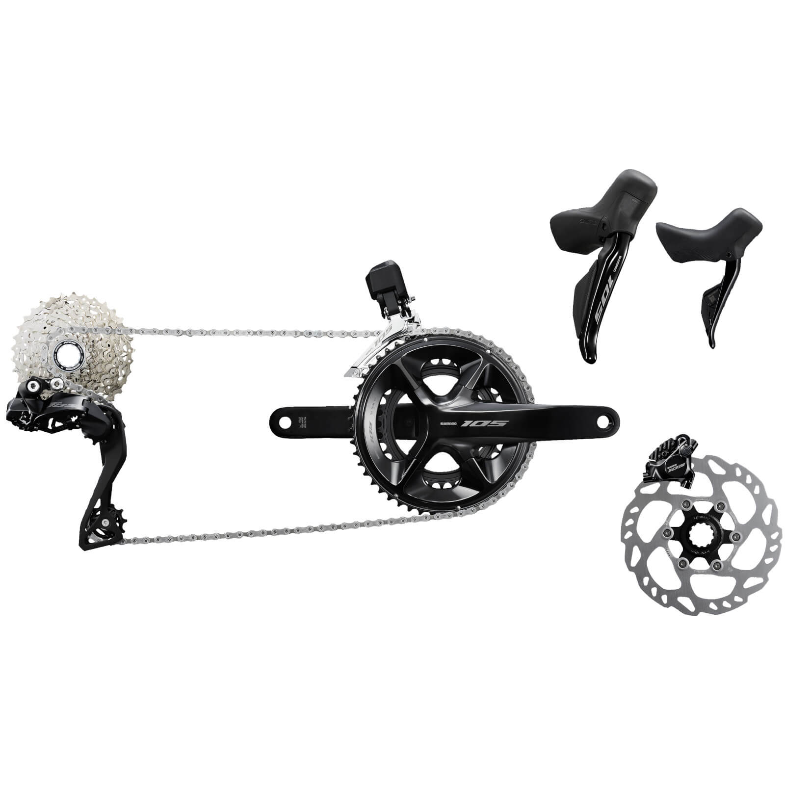 Image of Shimano 105 Di2 Disc 12 Speed Groupset - 172.5mm