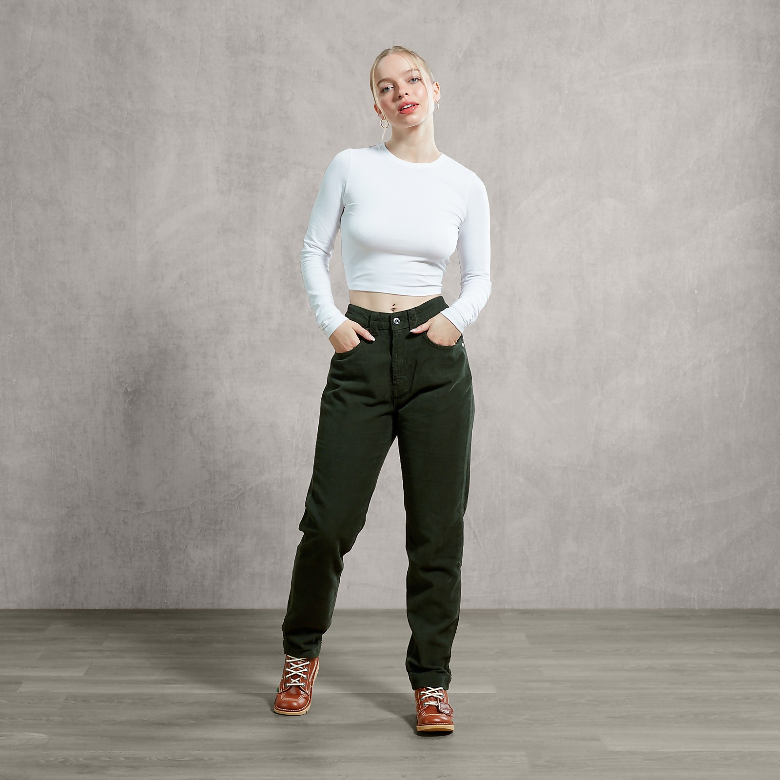 Women's Cord Trousers Green