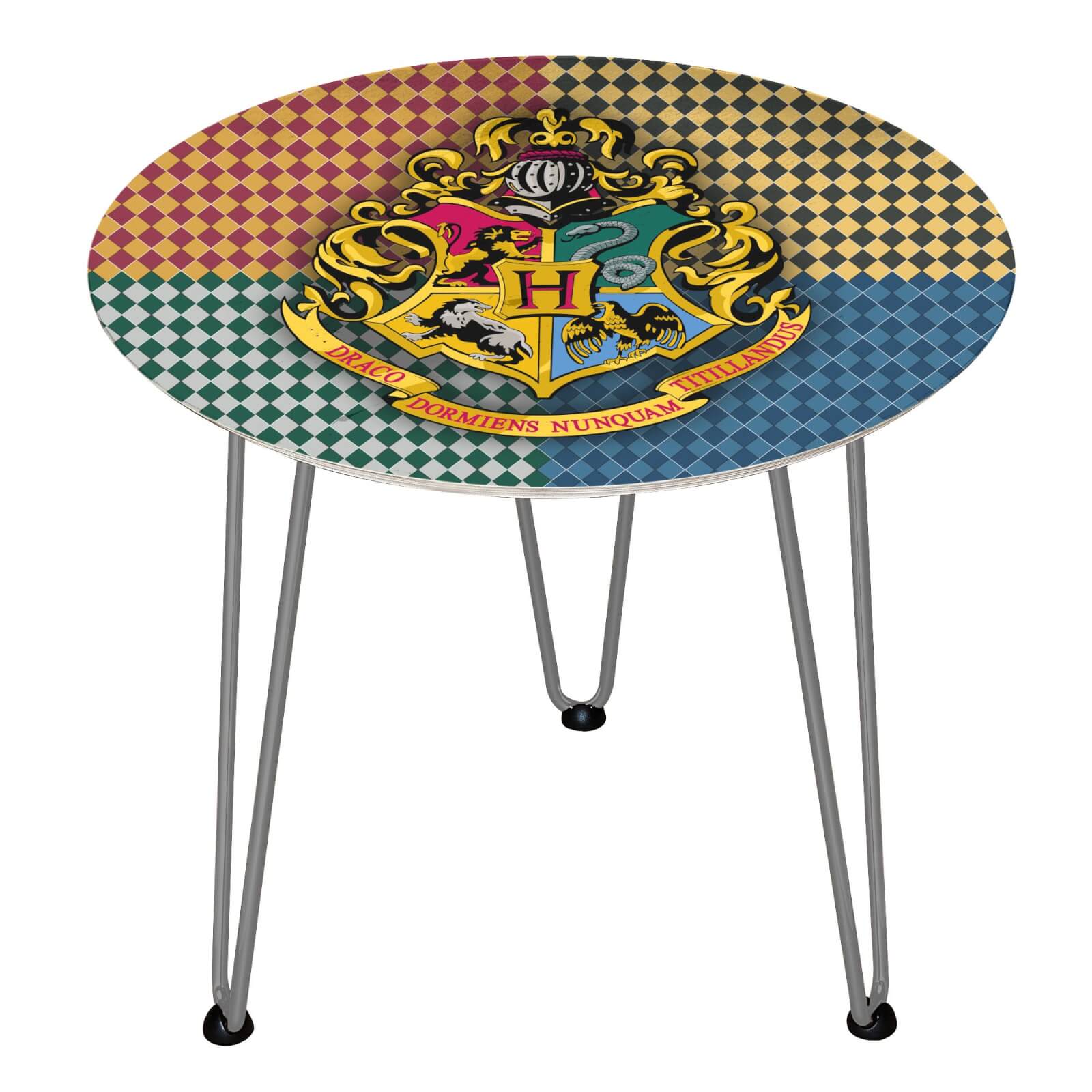 Decorsome x Harry Potter Hogwarts Wooden Side Table - Silver