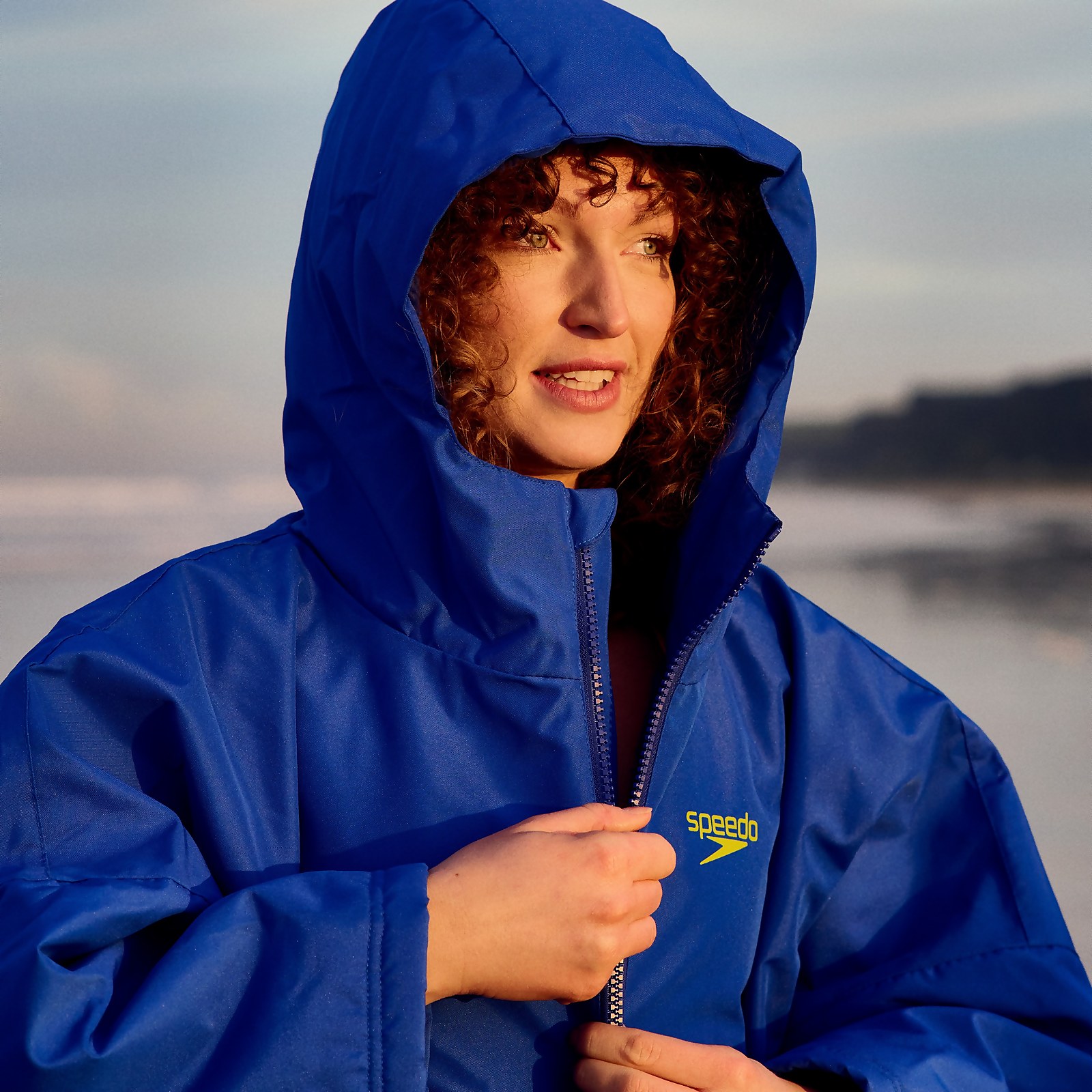 Poncho de change plage Adulte Bleu