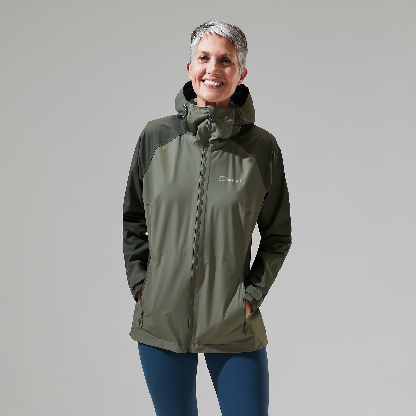 Berghaus Womens Deluge Pro Jacket - Green/Dark Green