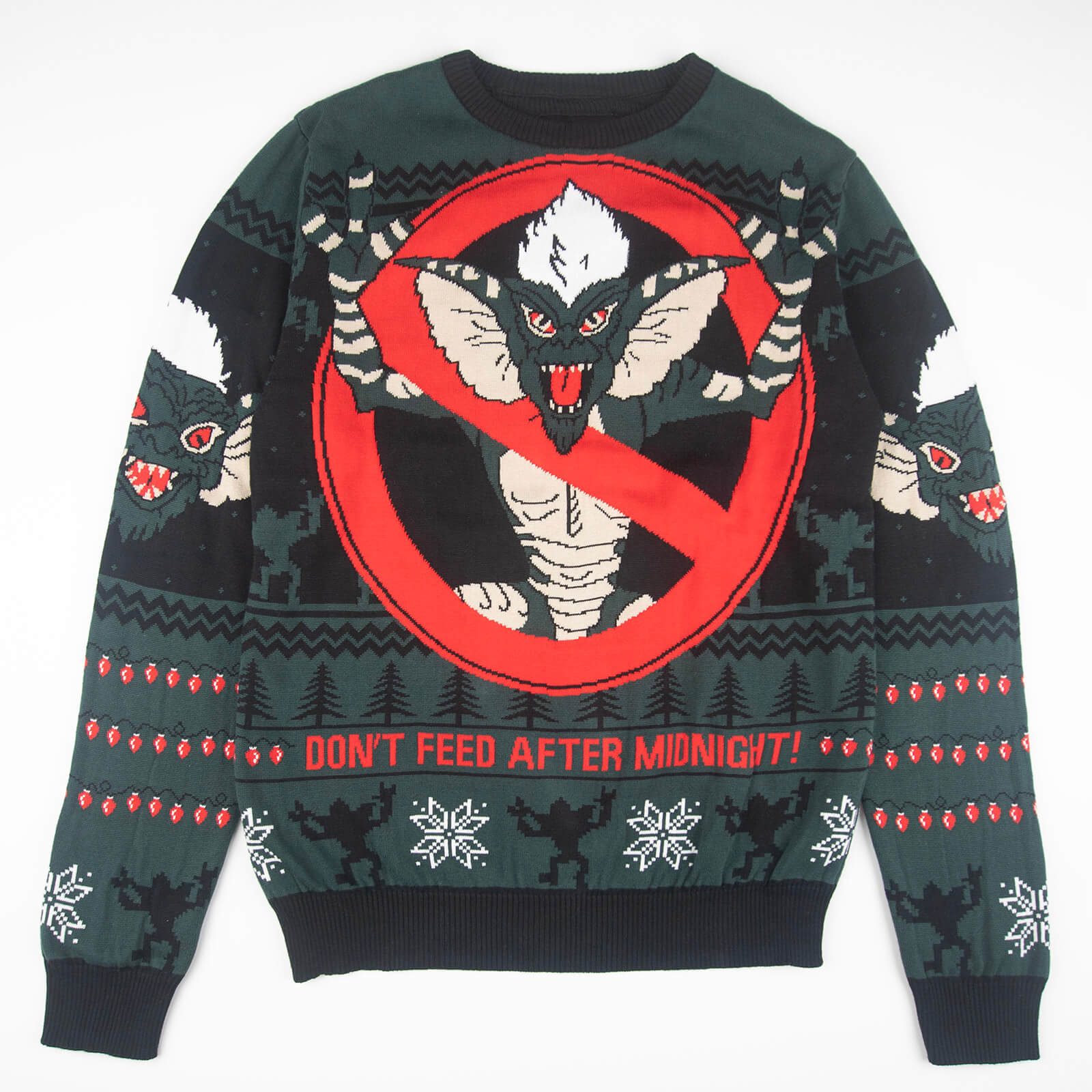 Gremlins Don't Feed After Midnight Knitted Christmas Jumper -   S