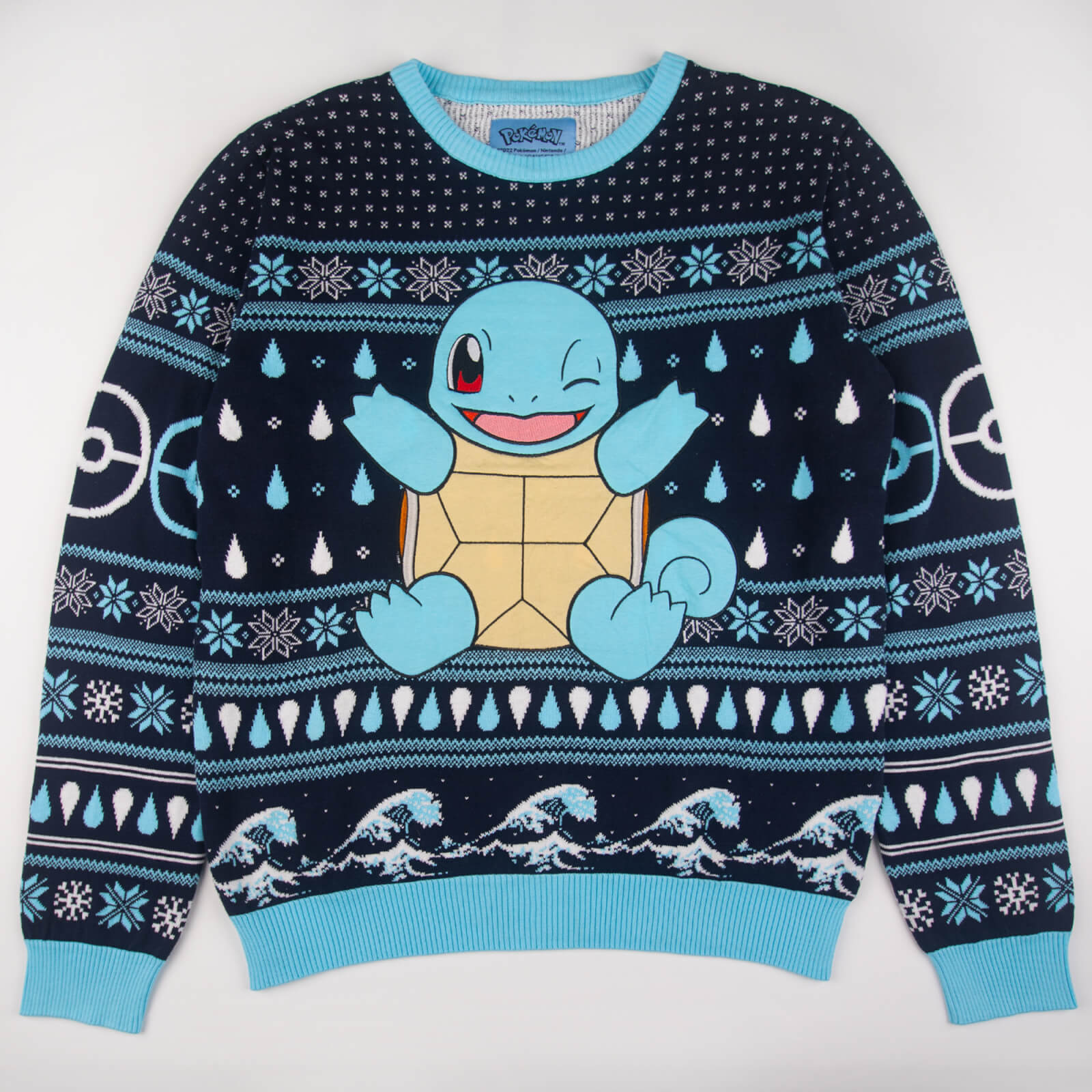 Pokémon Squirtle Knitted Christmas Jumper -   XL