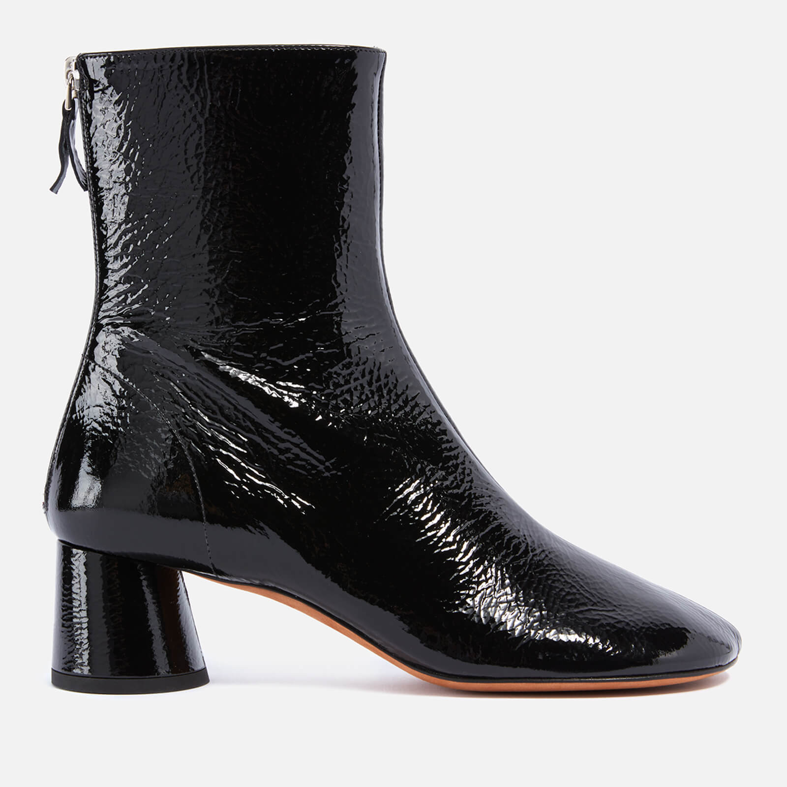 Proenza Schouler Crinkled Patent-Leather Heeled Ankle Boots - UK 3